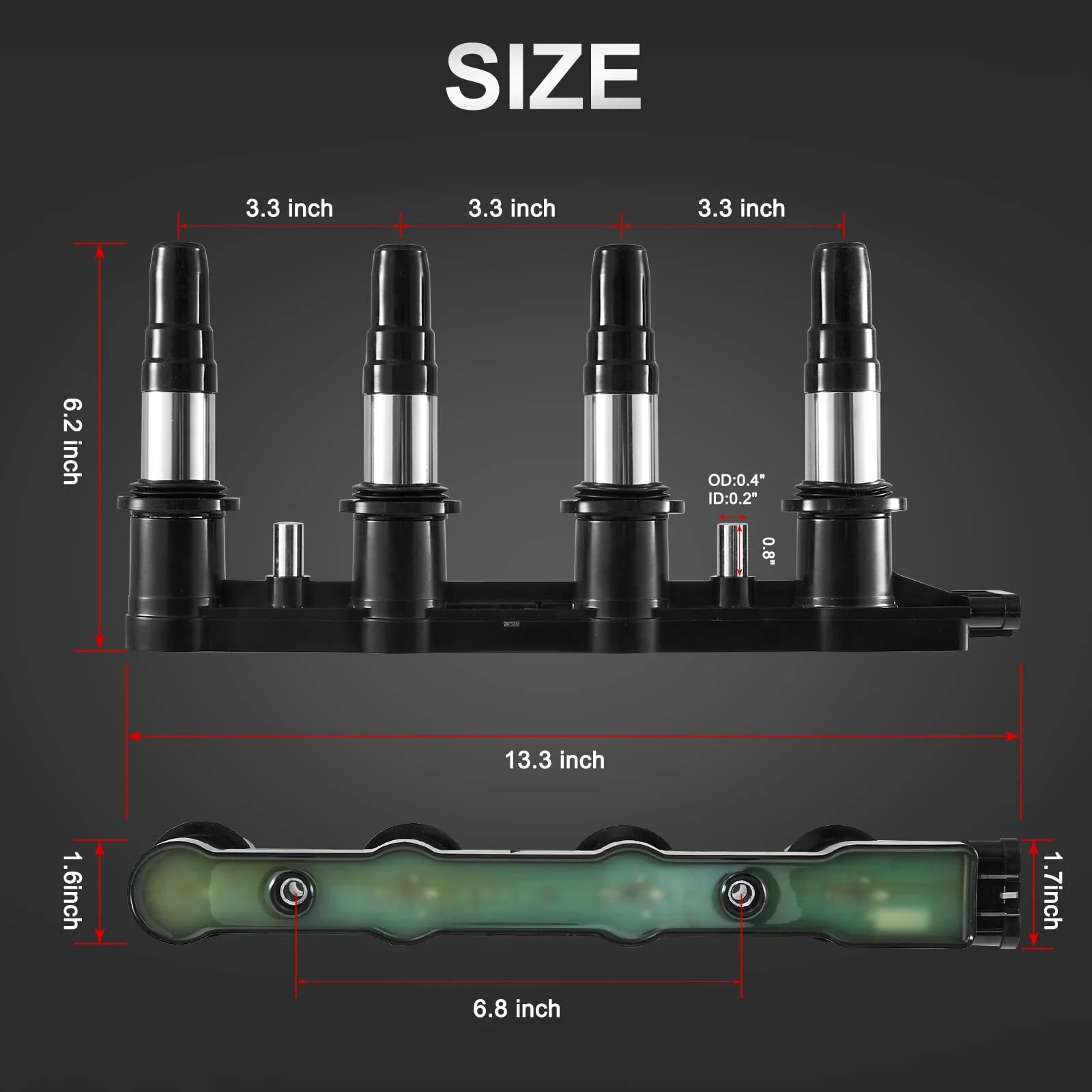 Ignition Coil Pack Compatible with 2011 2012 2013 2014 2015 2016 2017 2018 Chevy Cruze Sonic Aveo Aveo5 Pontiac G3 L4 1.6L 1.8L
