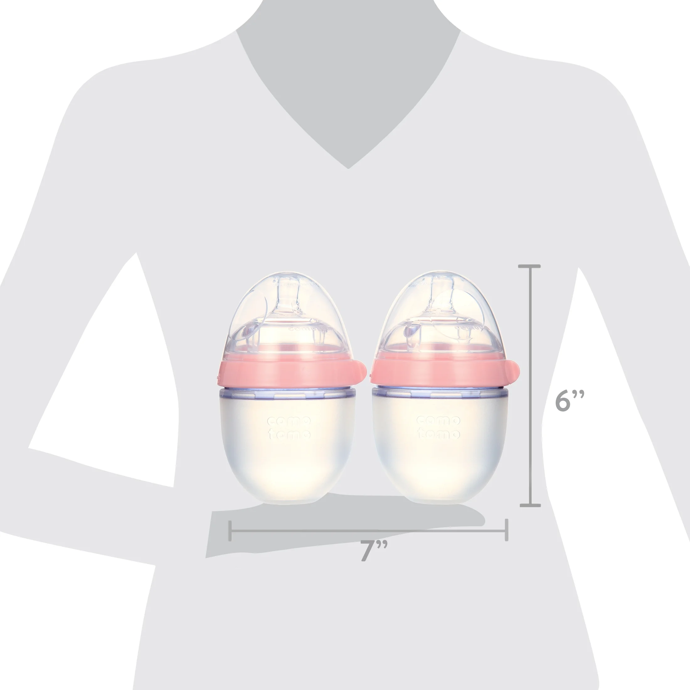 Comotomo Baby Bottle (Pink, Slow Flow - 5 oz)