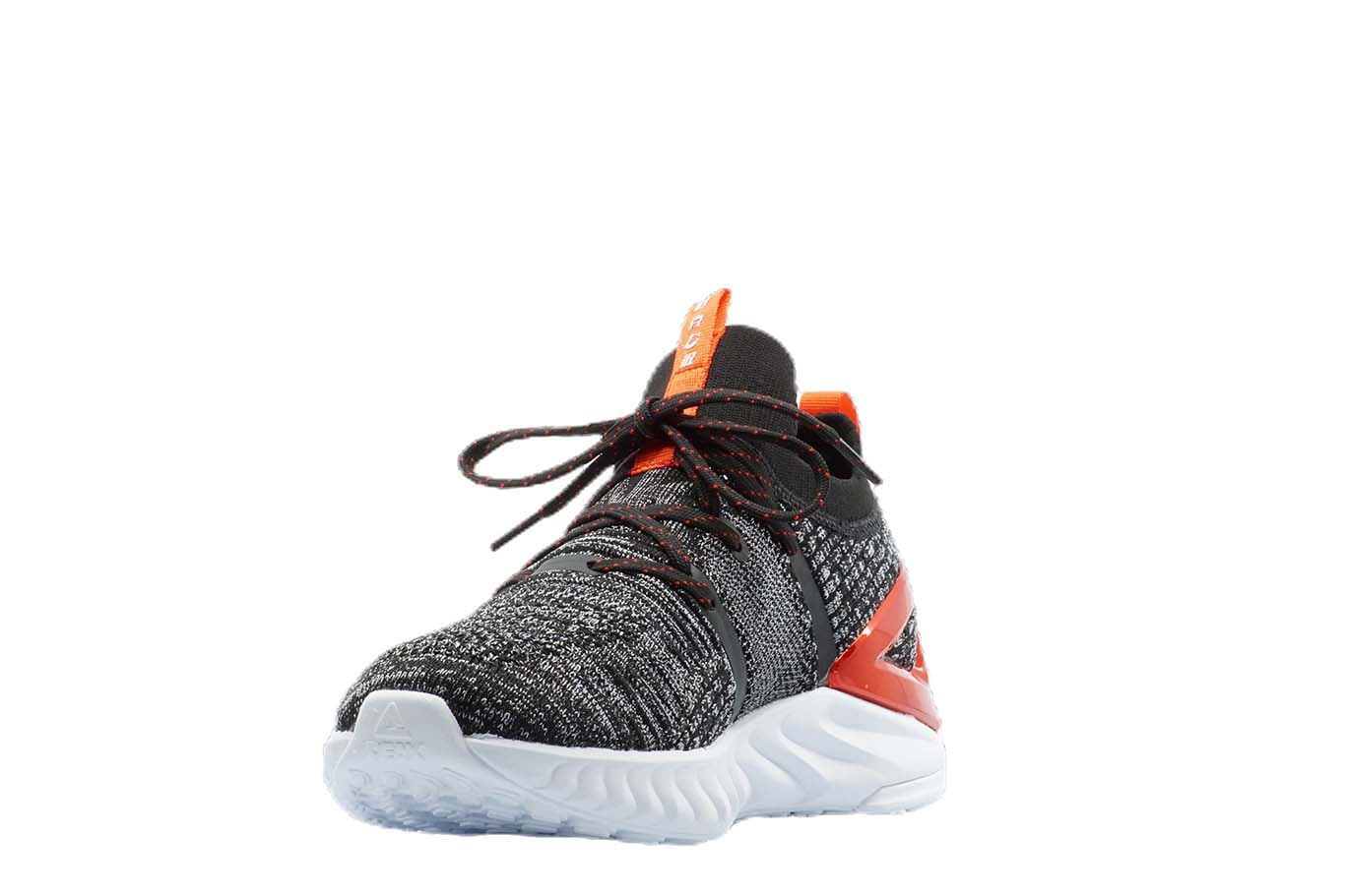 [E92577] Mens Peak Taichi 1.0 Plus Black Melange Grey Running Shoes - 7