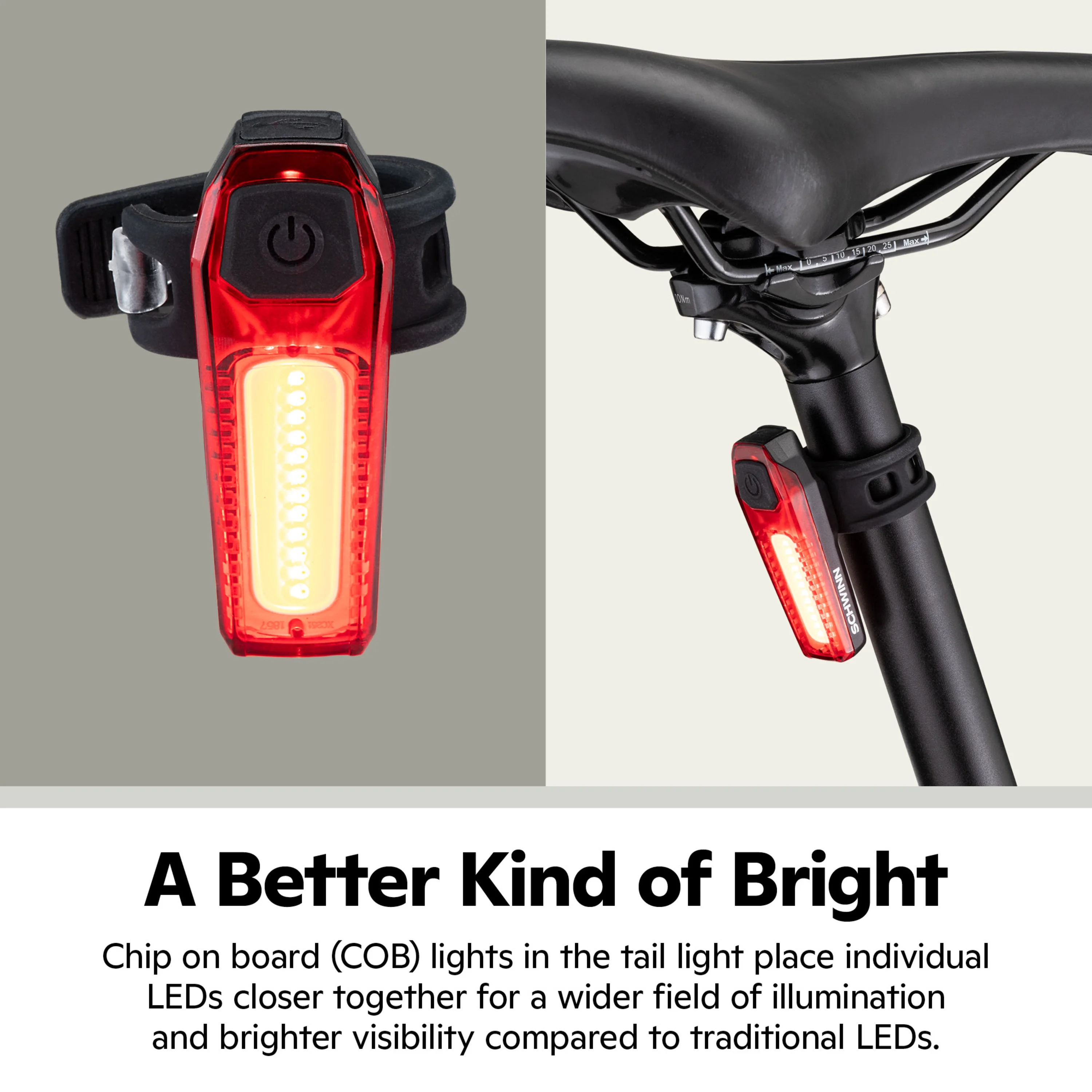 Schwinn USB Rechargeable Light Set, 500 Lumens, Black