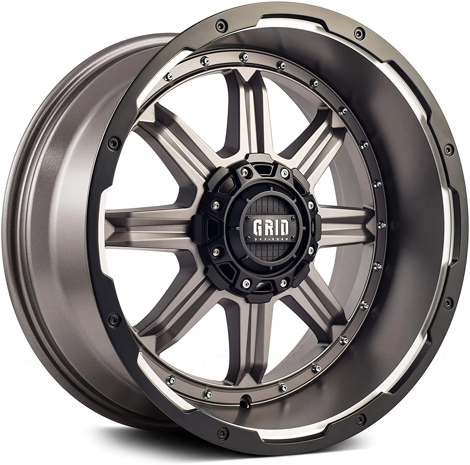 Grid Custom Wheel for 17x9 Inch Matte Antracite with Black Lip 117955A1