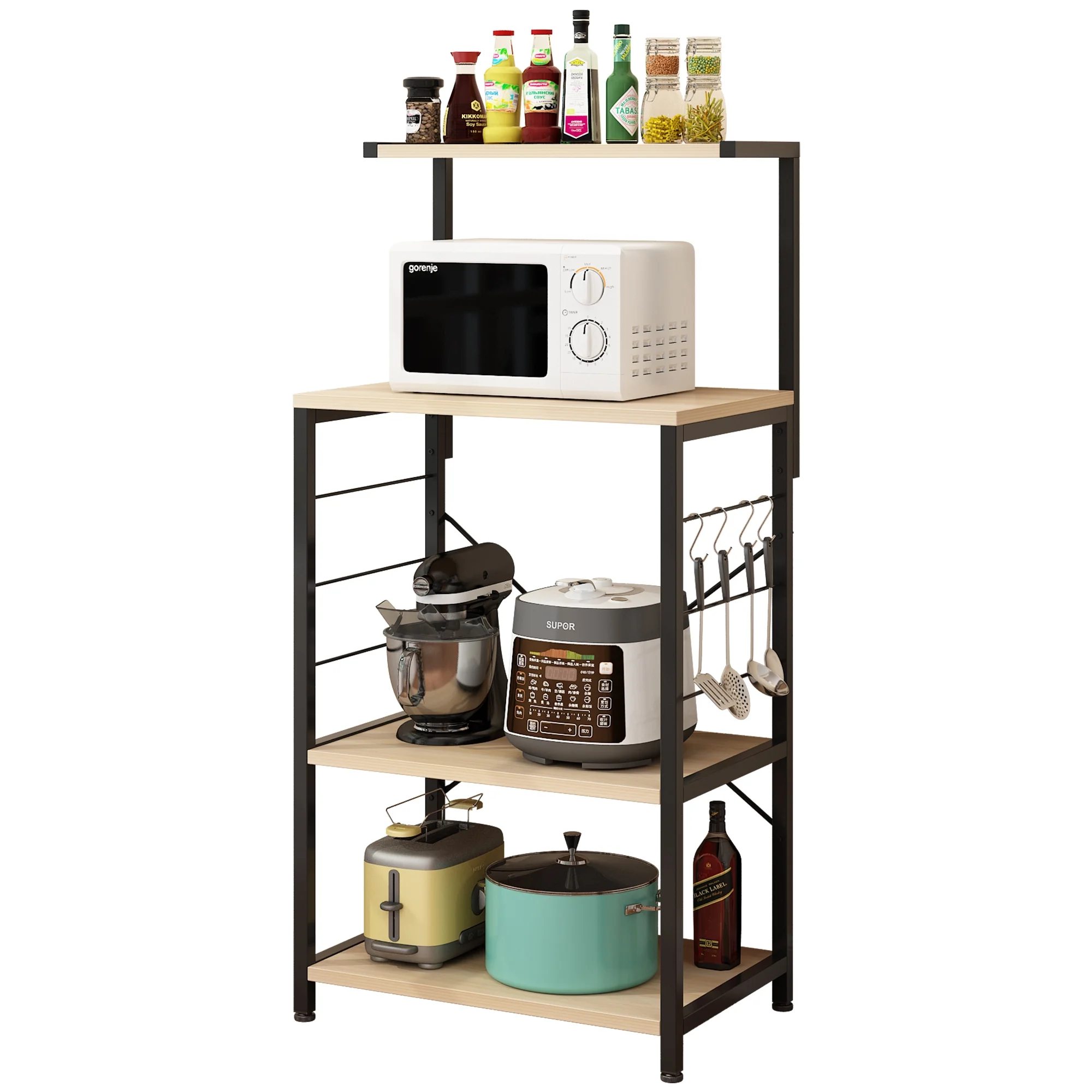 UBesGoo Baker's Racks 4-Tier Kitchen Baker's Rack Utility Microwave Oven Stand