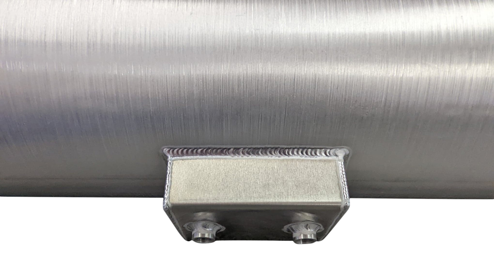 8x33 End Fill Round Spun Aluminum Gas Tank With Sump - 7 Gallon - 1/4 NPT Outlets