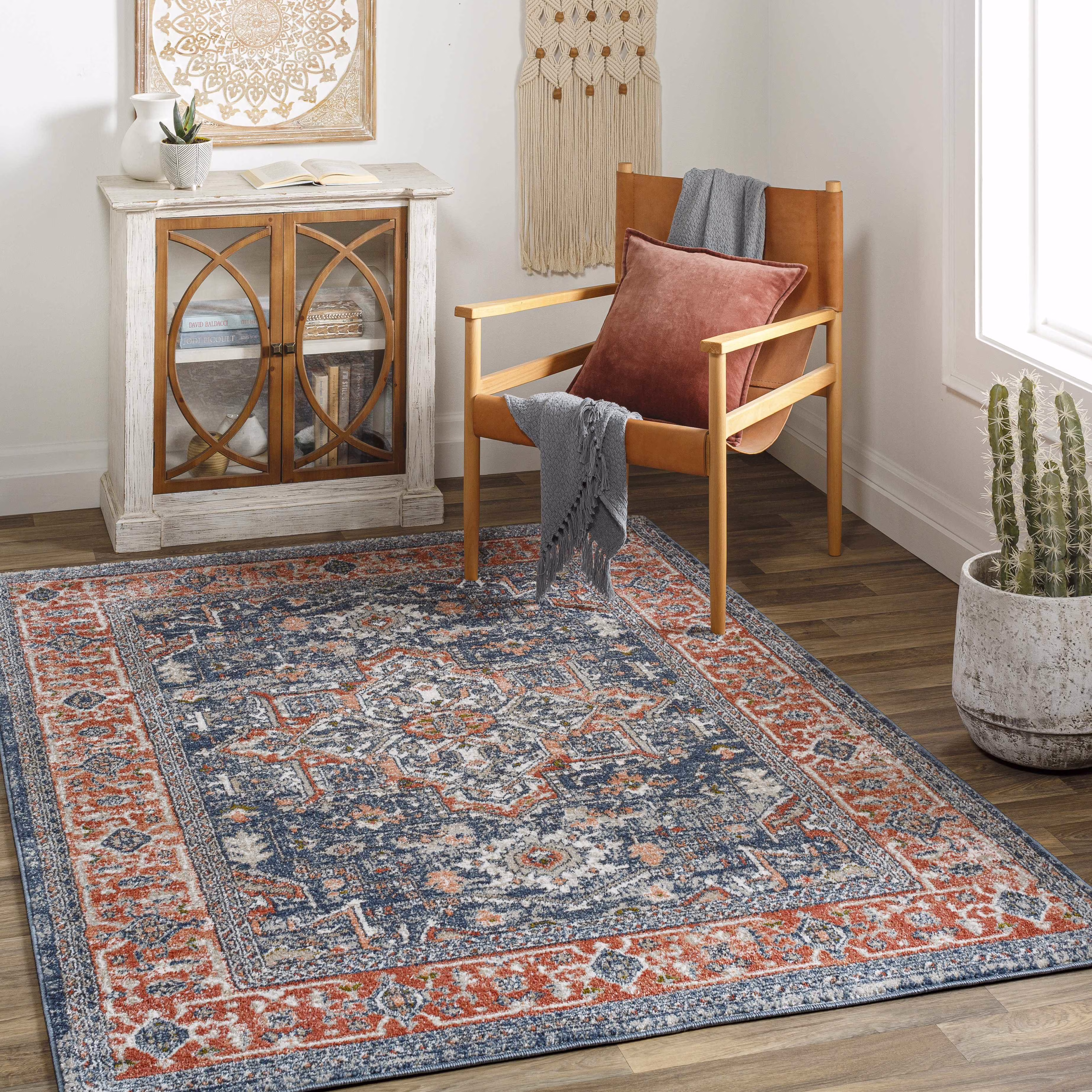 Hauteloom Embu Living Room, Bedroom Area Rug - Traditional - Gray - 9'2