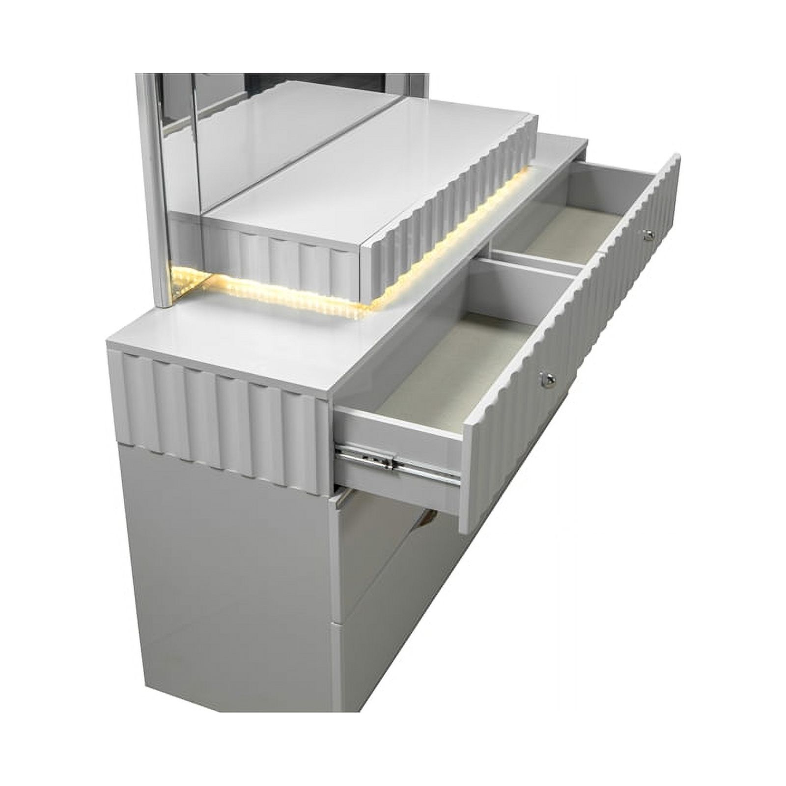 DaVinci Modern Style 6- Drawer Dresser Made with Wood in Gray