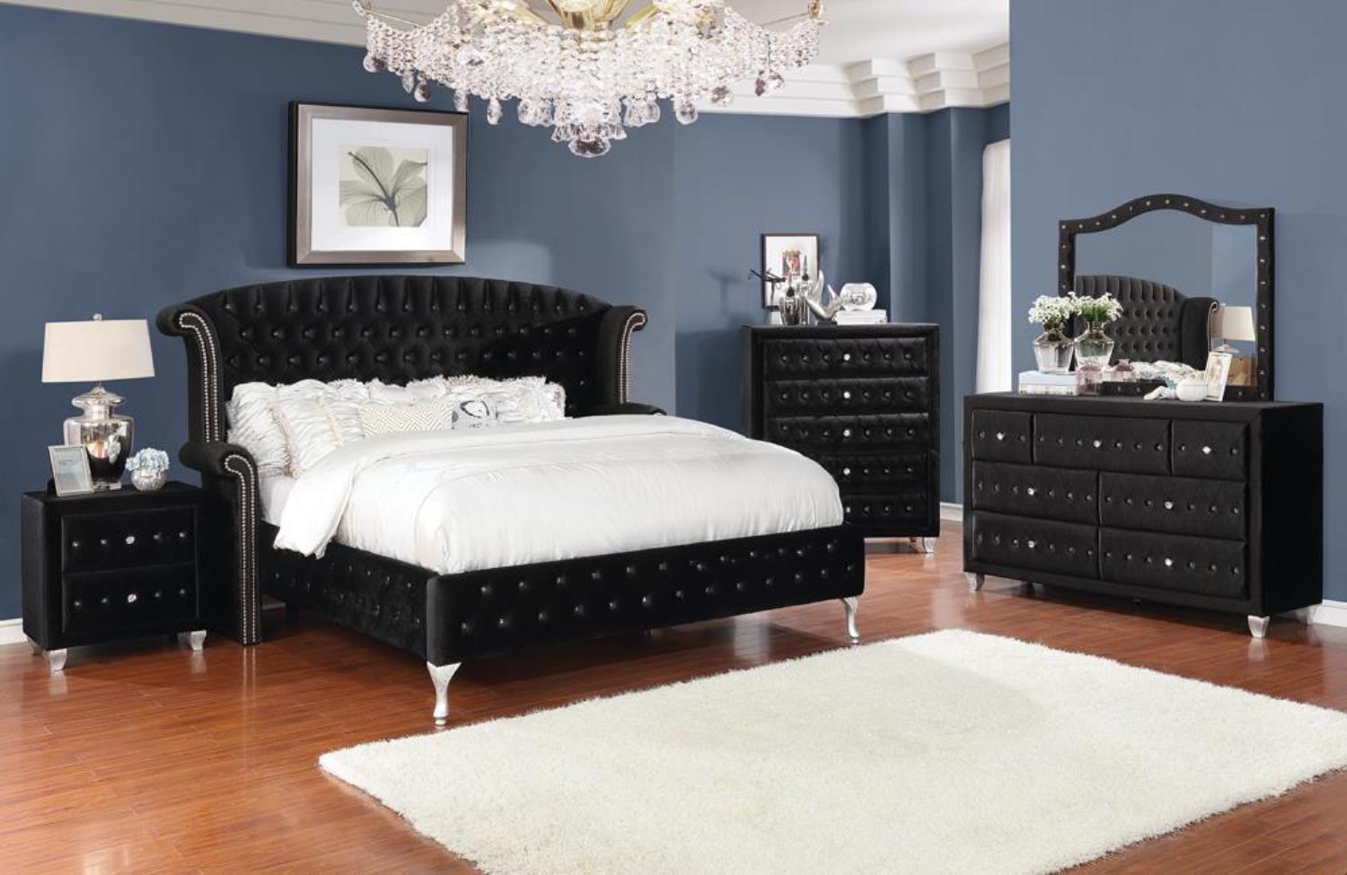 Deanna 4-piece Queen Bedroom Set Black