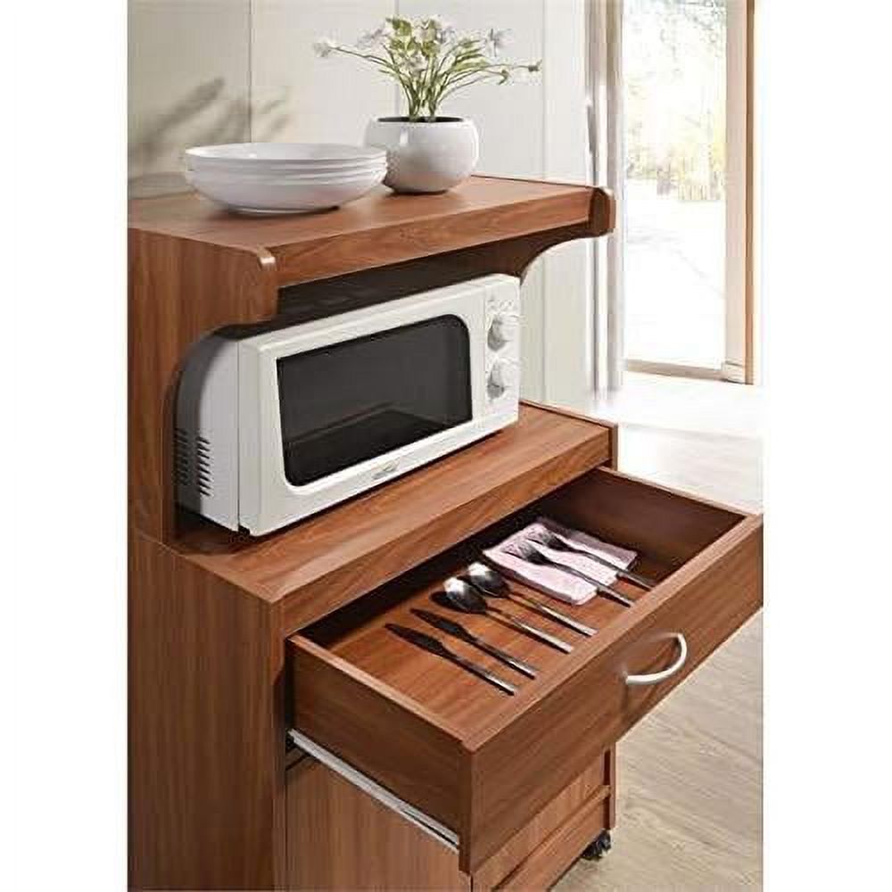Microwave Kitchen Cart In Cherry