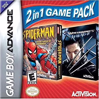 2 in 1 Game Pack ( Spider Man: Mysterio's Menace / Wolverine's Revenge ) - Nintendo Gameboy Advance GBA (Used)