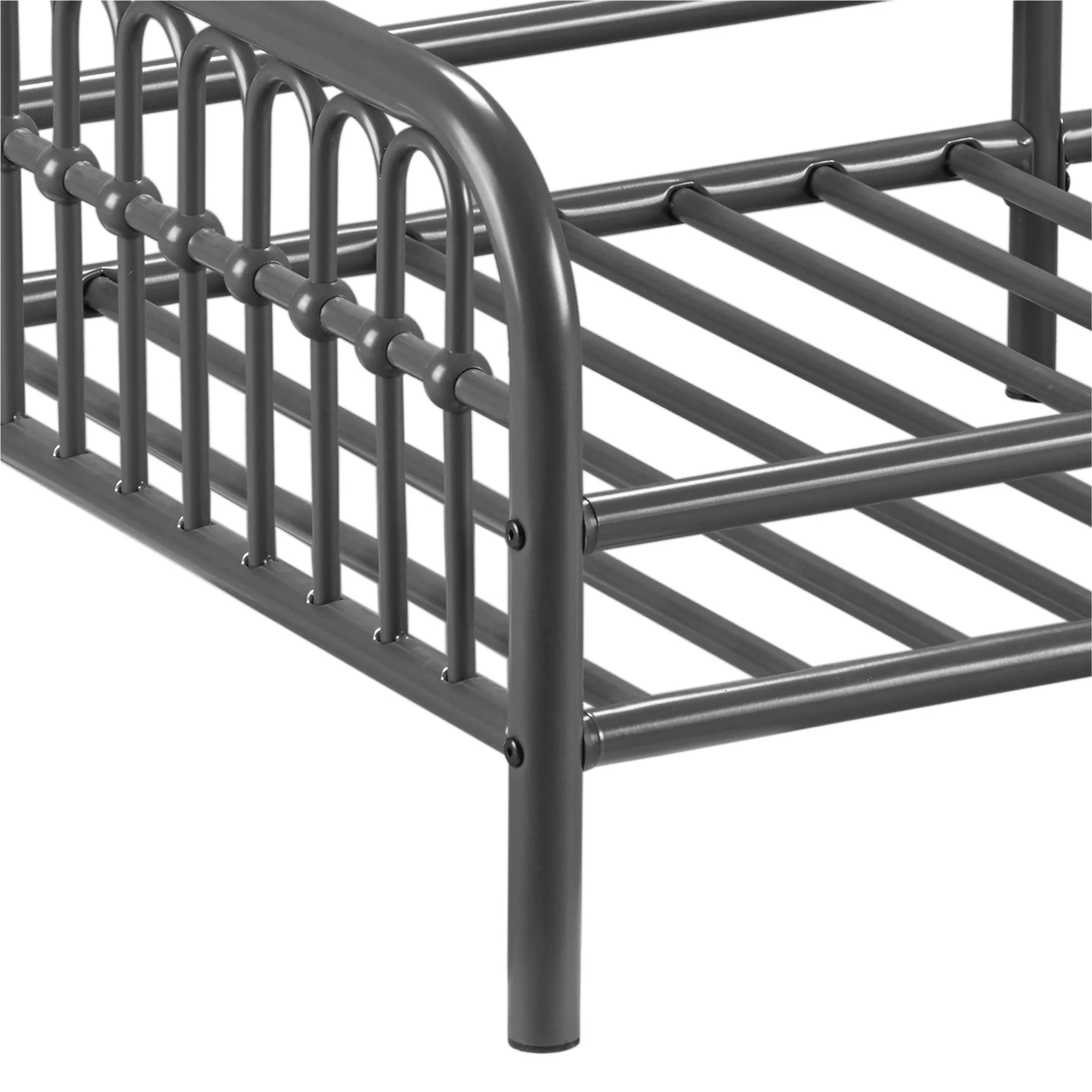 Little Seeds Monarch Hill Ivy Metal Toddler Bed, Graphite Gray