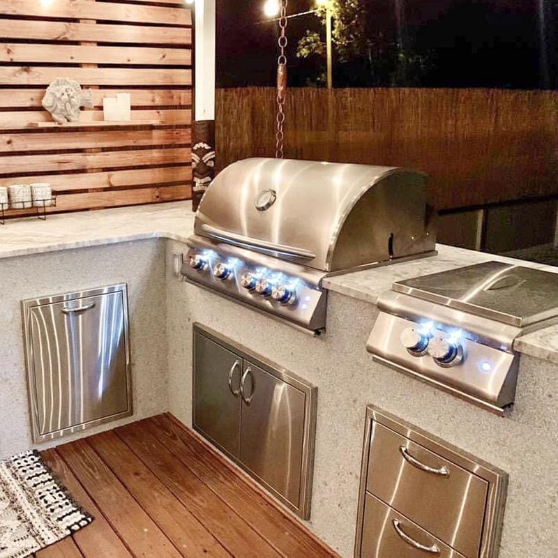 Blaze White LED 3 Piece Set for Power Burner, Griddle, Double Side Burner - BLZ-2LED-WHITE