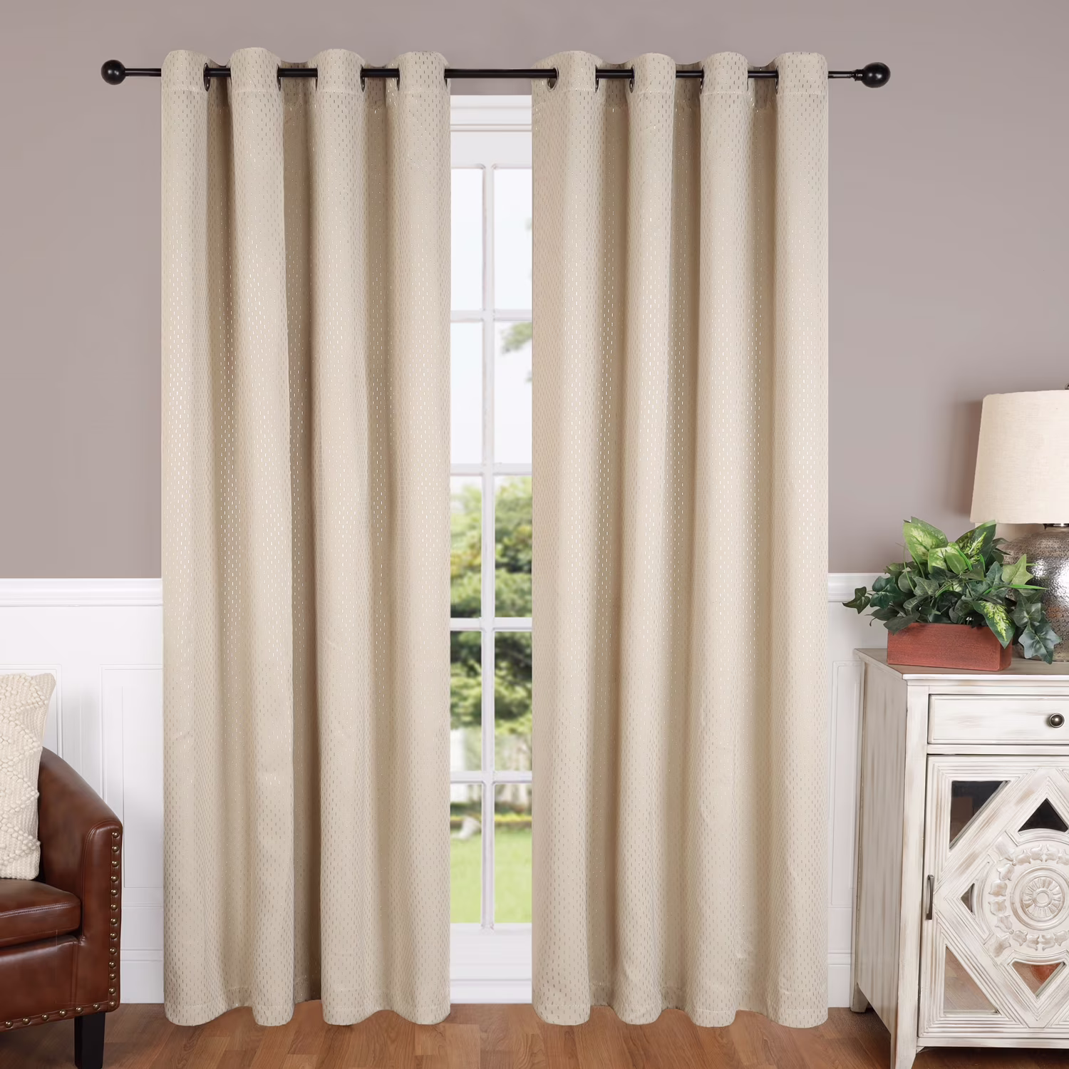 Superior Shimmer Abstract Blackout Curtain Set of 2, 52