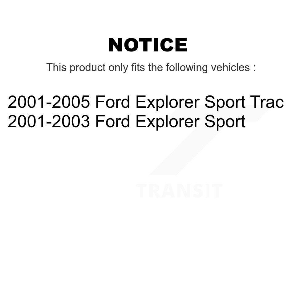 Transit Auto - Front Steering Tie Rod End & Boot Kit For Ford Explorer Sport Trac KTB-100135