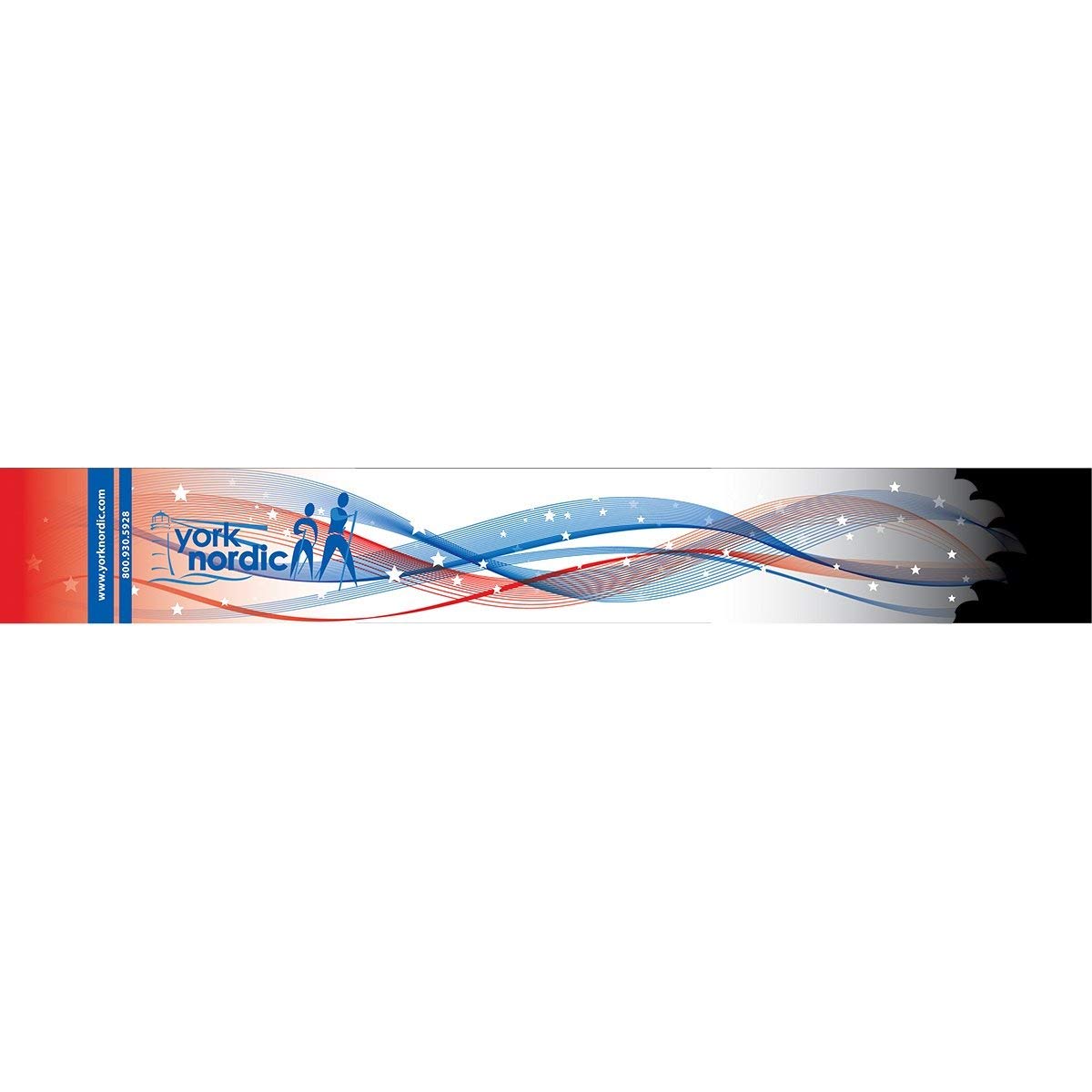 York Nordic Stars & Stripes Walking Poles - Red, White Blue Design - Choice Grips - 2 Poles, Tips & Bag