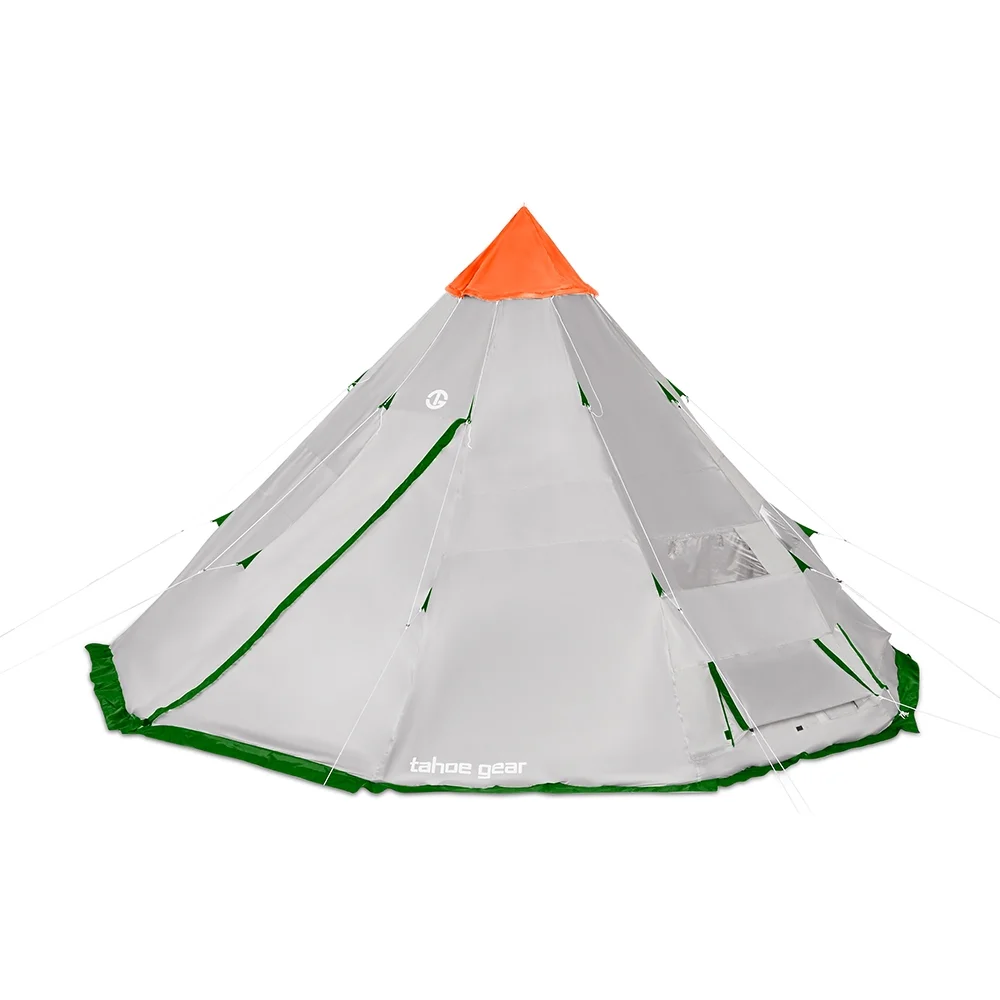 Tahoe Gear Bighorn XL 18 x 18 Feet 12 Person Teepee Cone Shape Camping Tent