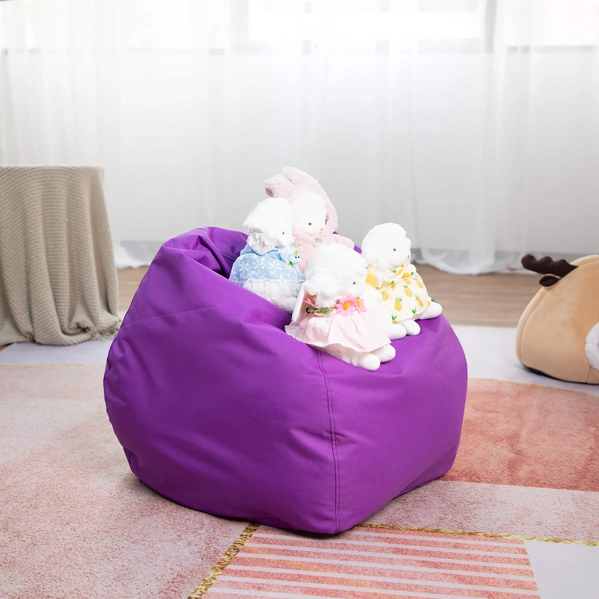 Bean Bag Sofa Cover Chairs Pouf Puff Couch Cotton Linen Cloth Lazy BeanBag Sofas Without Filling Lounger Seat Tatami Furniture