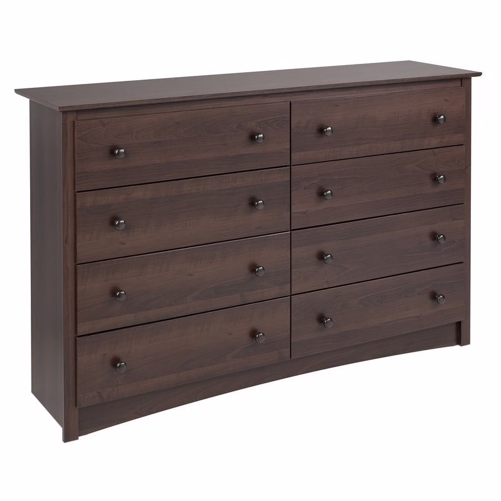 Pemberly Row 8-Drawer Transitional Composite Wood Dresser in Espresso