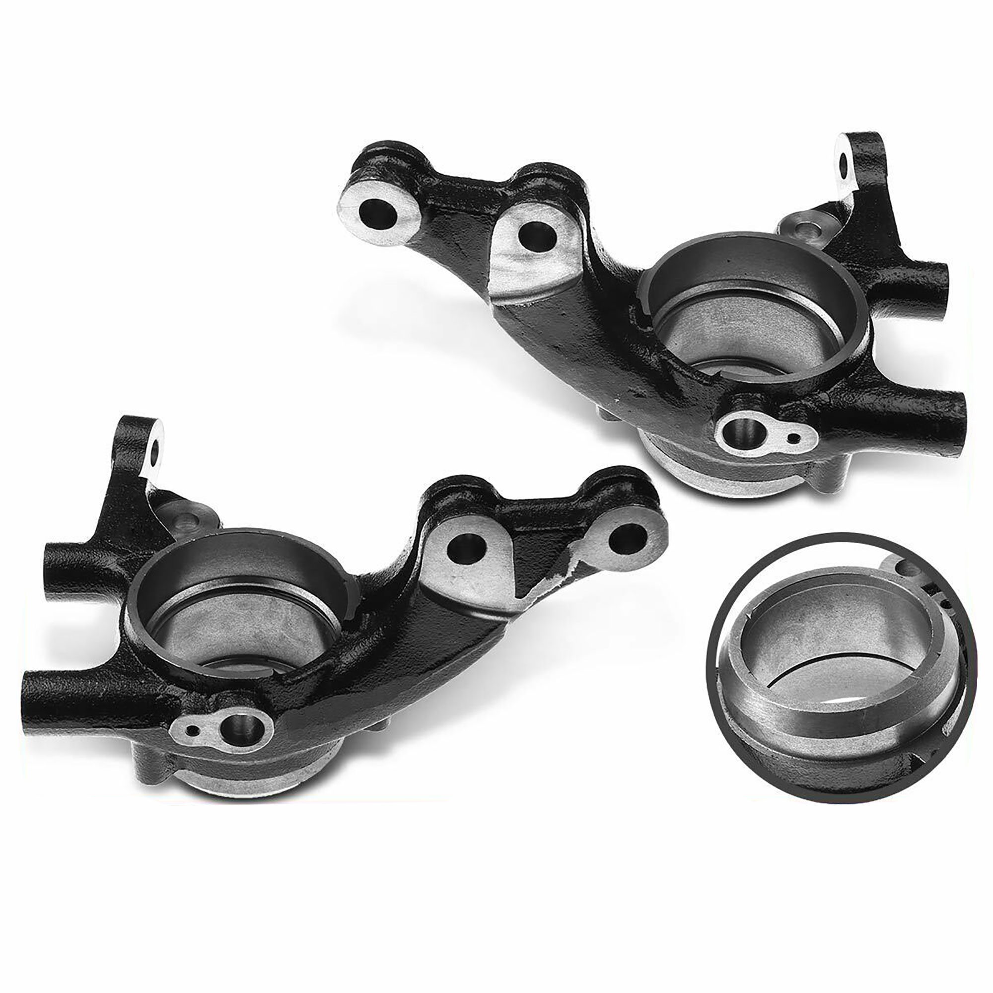 2PCs of Front Left Driver & Right Passenger Side Steering Knuckle Compatible with 2007-2012 Hyundai Elantra Replace Compatible with 697-936 697-937 517152H100 517162H100