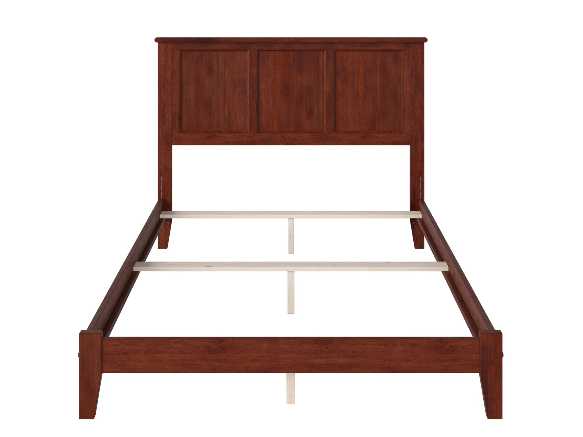 AFI Madison Full Solid Wood Traditional Bed with Panel Headboard in Walnut