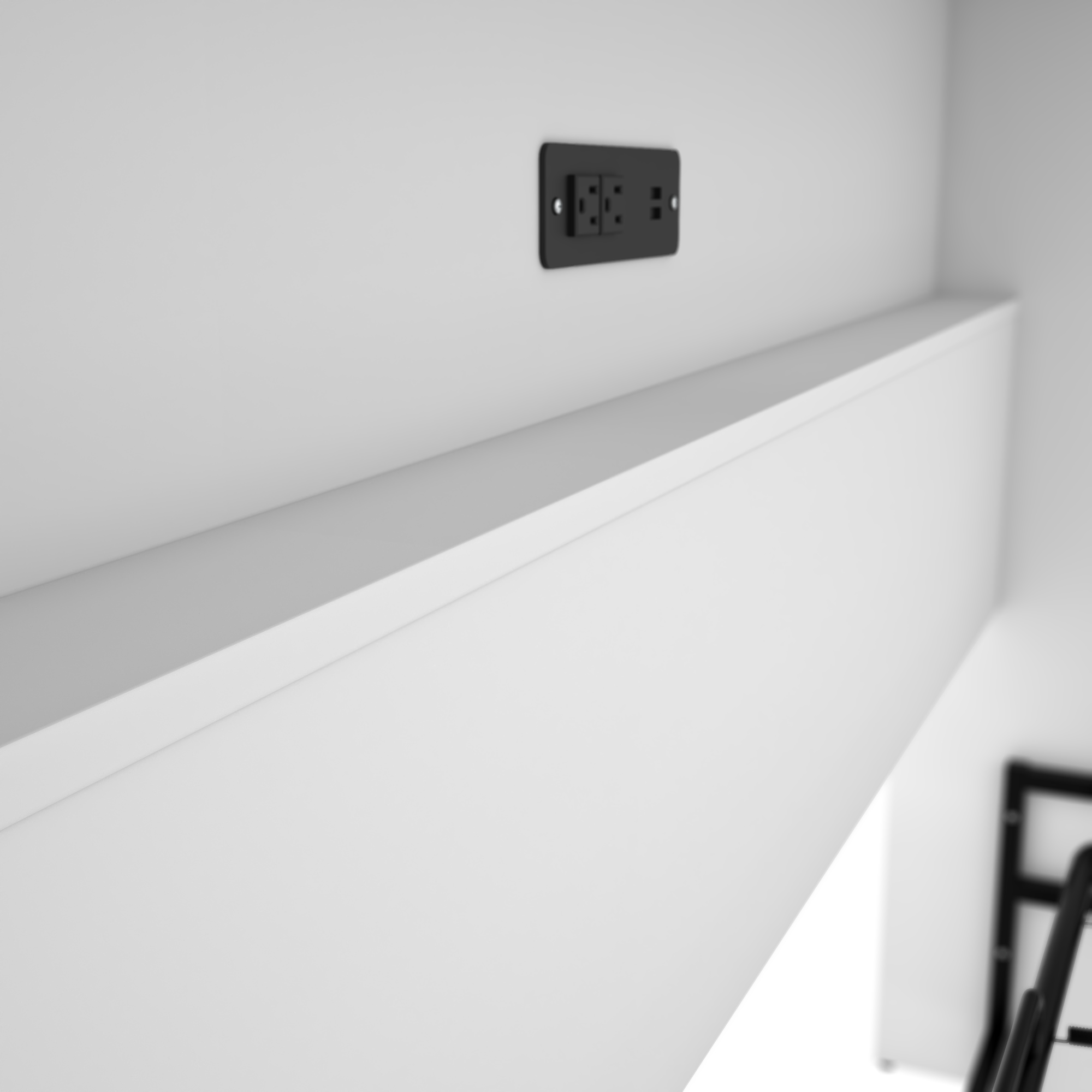 Bestar Pur Full Cabinet Bed with Mattress in White