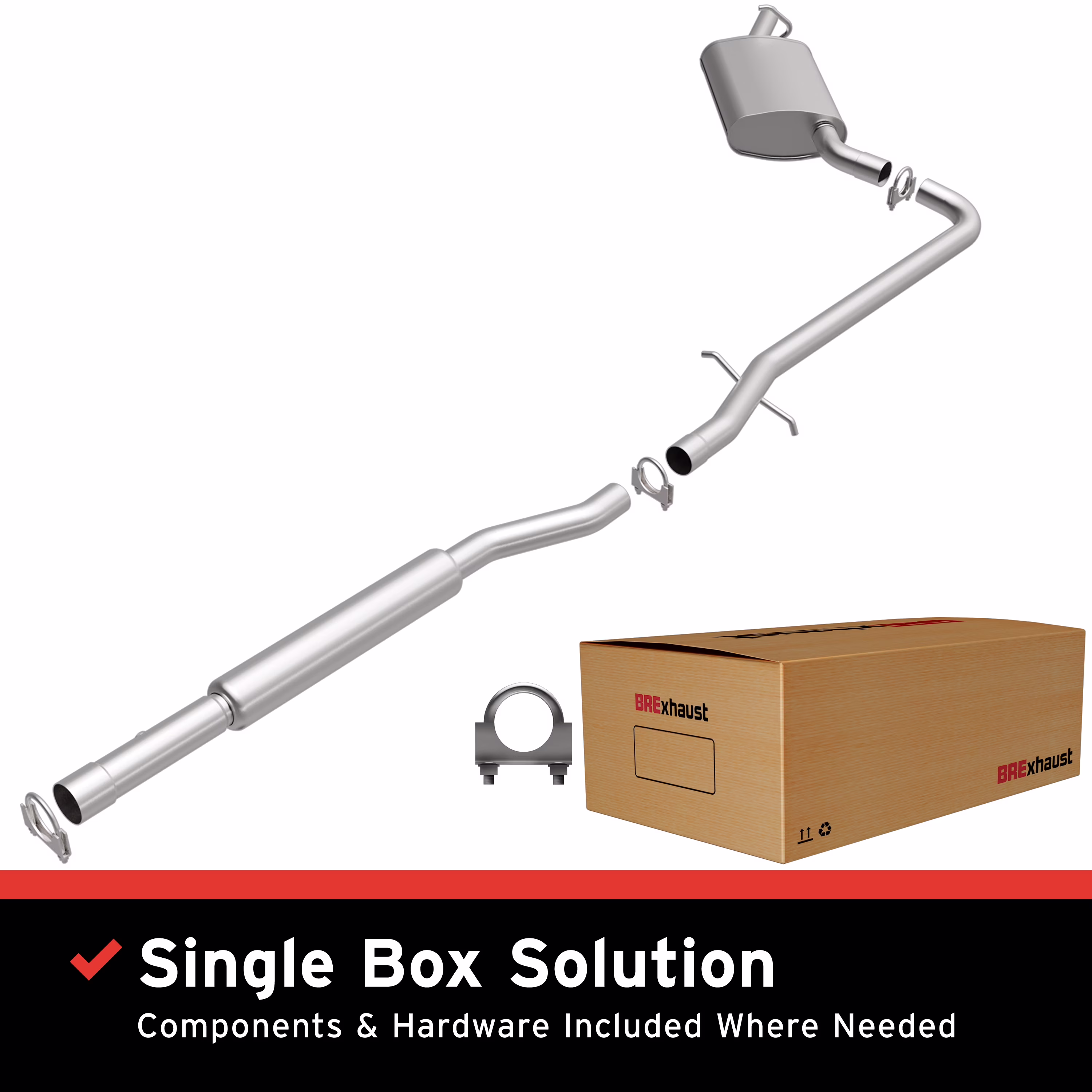 BRExhaust Direct-Fit Replacement Exhaust System 106-0072