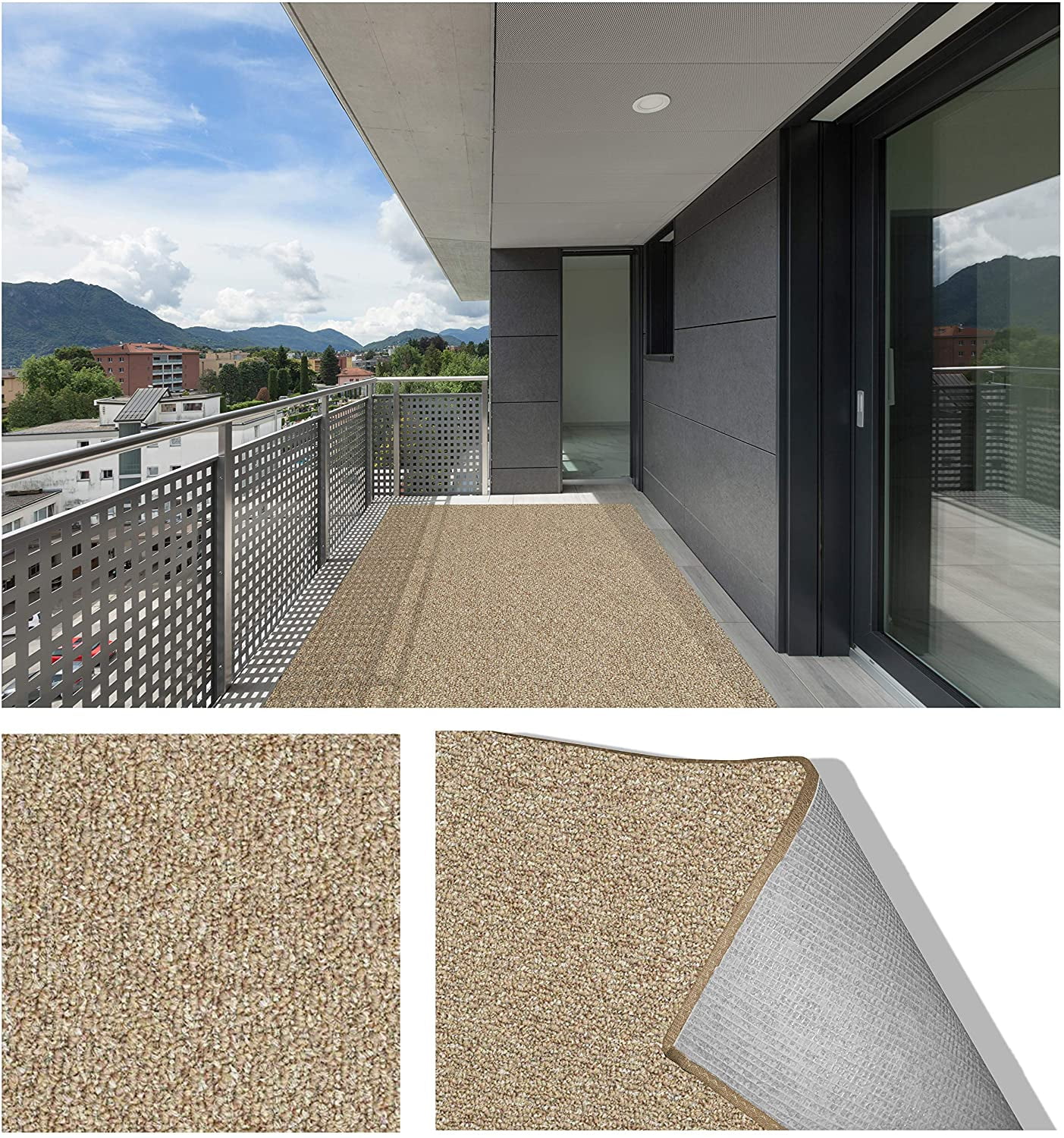 3x5' Tree House - Indoor Outdoor Custom Cut Area Rug Carpet Runners with a Premium Fabric Finished Edges