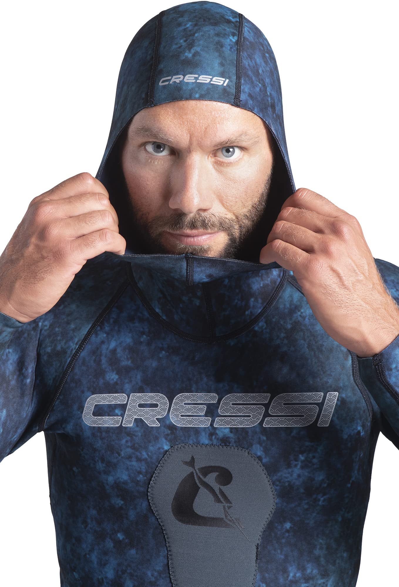 Cressi Tokugawa Open Cell w/Hood 3.5mm Man (blue camo) [S/2]