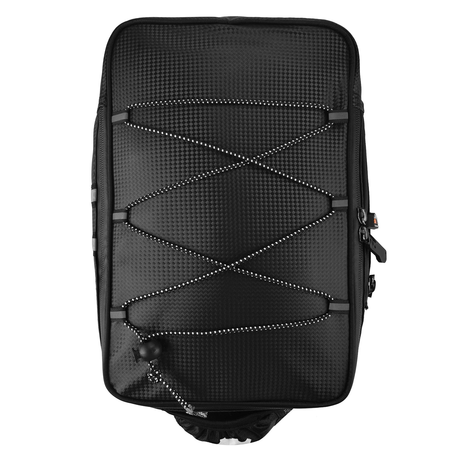 Versatile Bike Trunk Bag with Waterproof Rain Cover, Rear Bag Bike Rack Bag, Large Capacity, Reflective Strips, Side Pocket