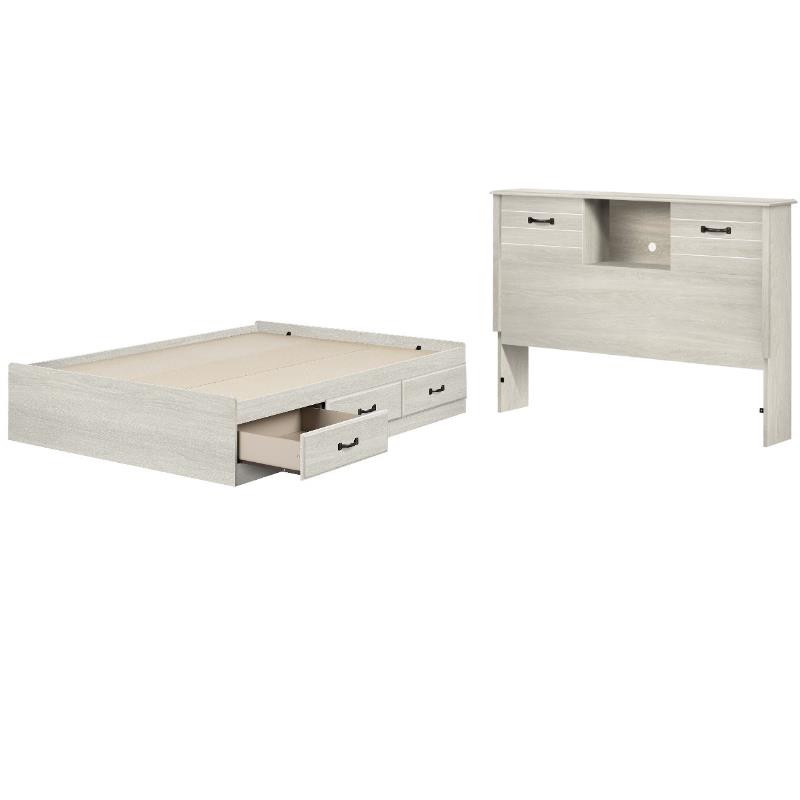Home Square 2-Piece Set with Mates Bed and Bookcase Headboard