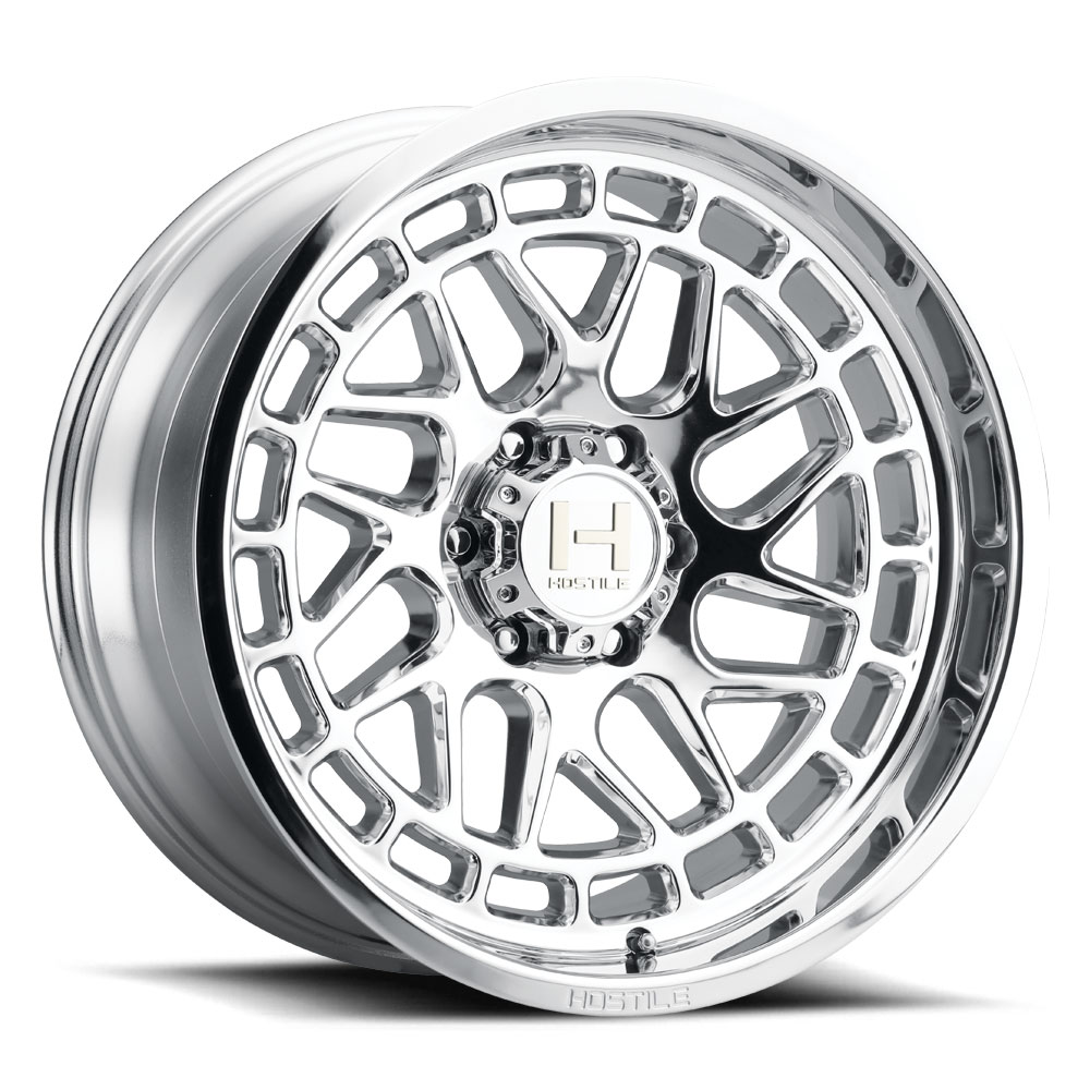 22x12 Hostile H122 Reaper Armor Plated (Chrome) Wheel 8x6.5 (-44mm)