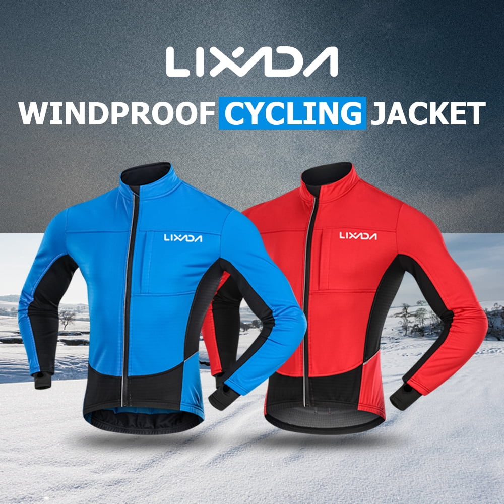 Lixada waterproof, windproof and warm polar fleece men's winter cycling jersey suit