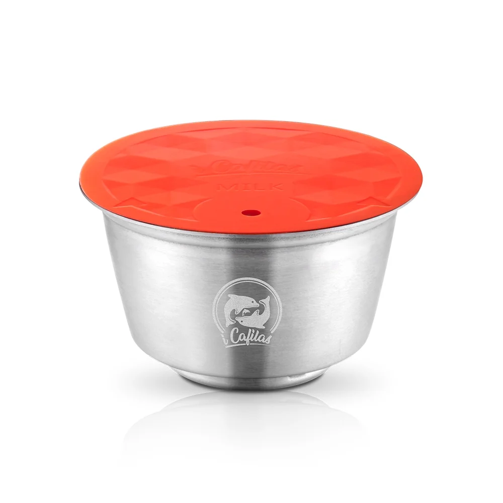 Aibecy Reusable Milk Capsule Stainless Steel Refillable Milk Foam Pod Compatible with Dolce Gusto