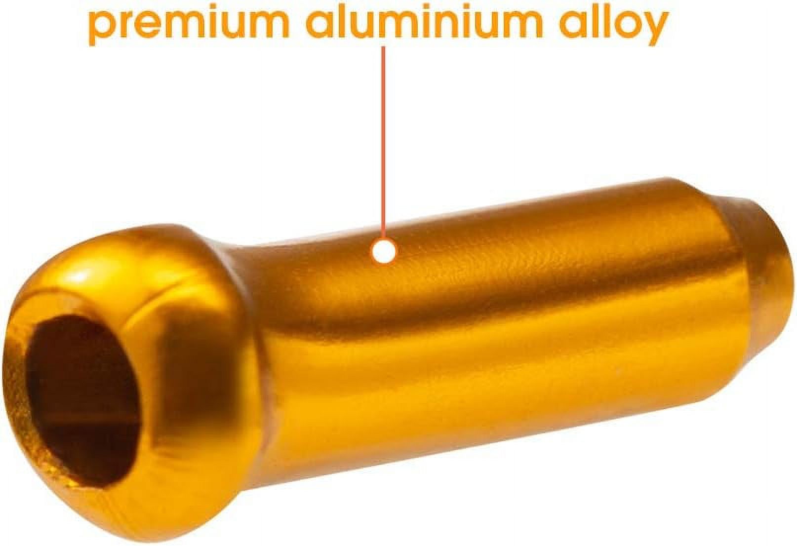 HZJD 48PCS Bike Cable End Caps, Cable End Crimps, Cable Caps for Bike Shift Alloy, Bicycle Brake Cables End Caps, 6PCS O-Ring Brake Cable Rubber Donuts