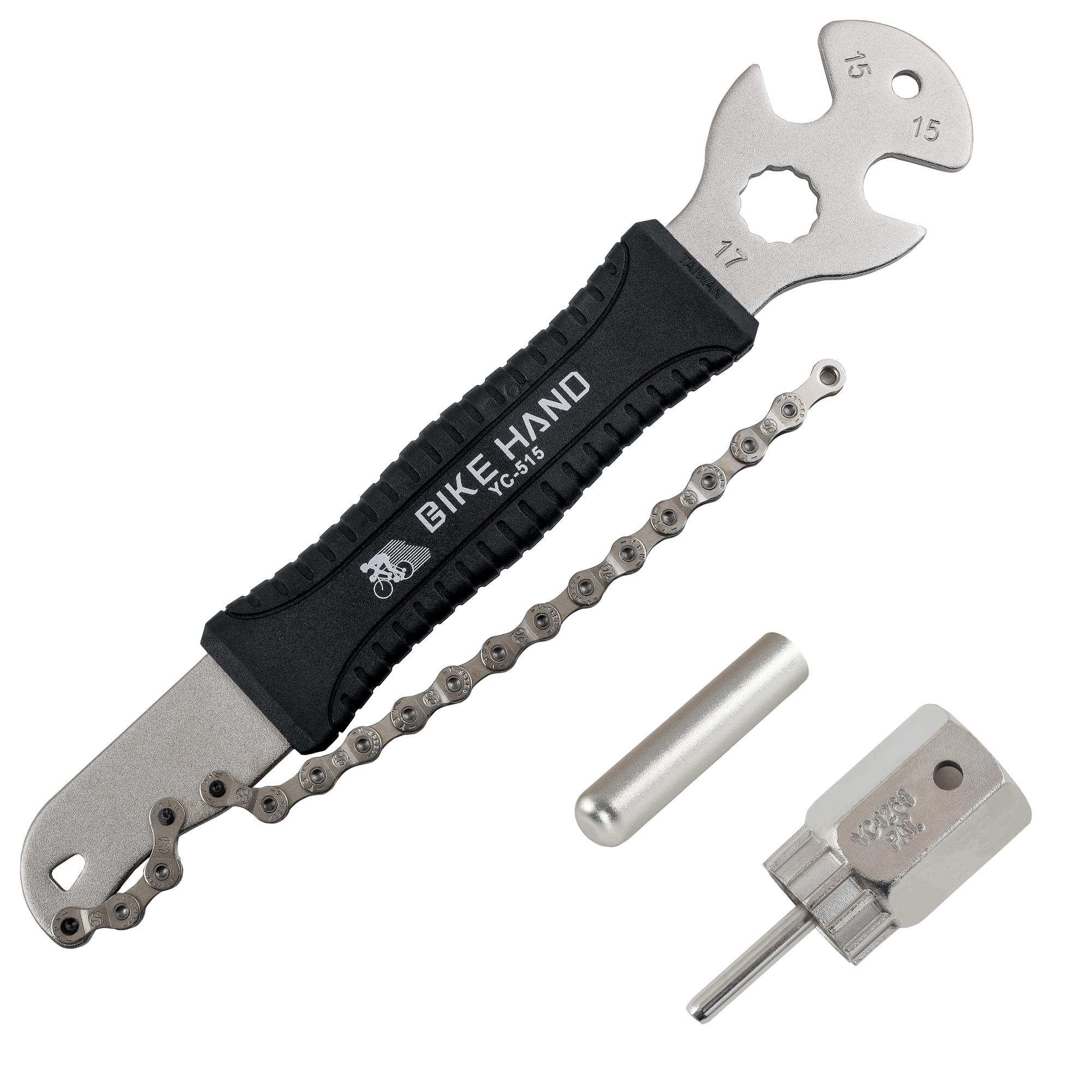 BIKEHAND 2 in 1 Cassette Removal Tool Kit and Pedal Wrench with 12mm Pin Adapter