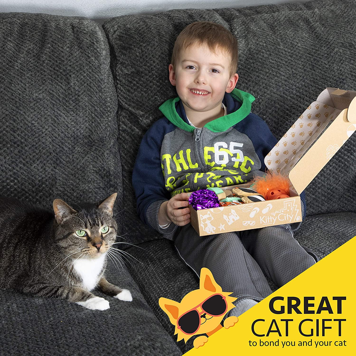 Kitty City Swat Track Cat Toy, 3 Toys in 1 Cat Toy, Deluxe and Basic Cat Toy Box, Ball Track