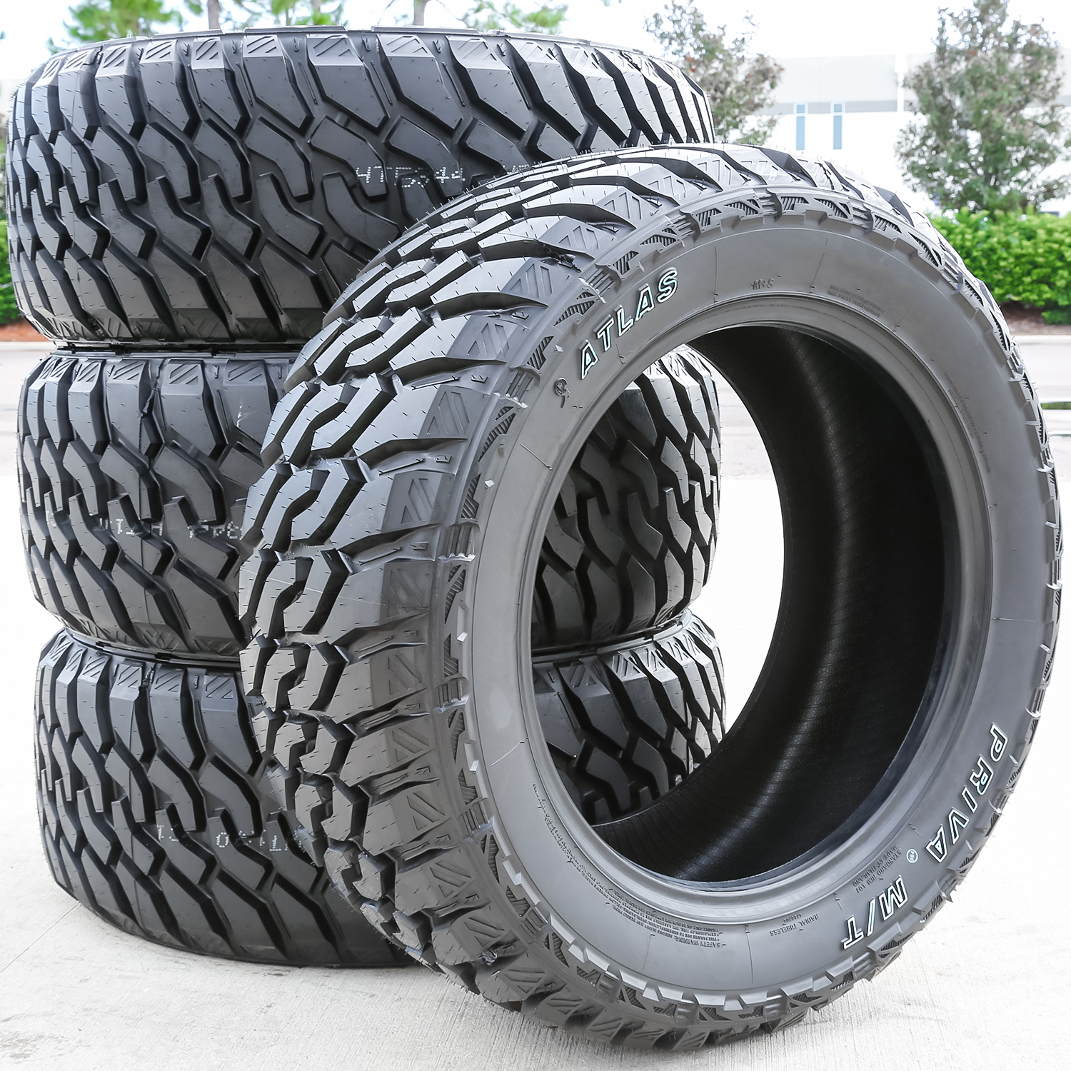 Set of 4 (FOUR) Atlas Priva M/T LT 33X12.50R18 118Q E (10 Ply) MT Mud Tires