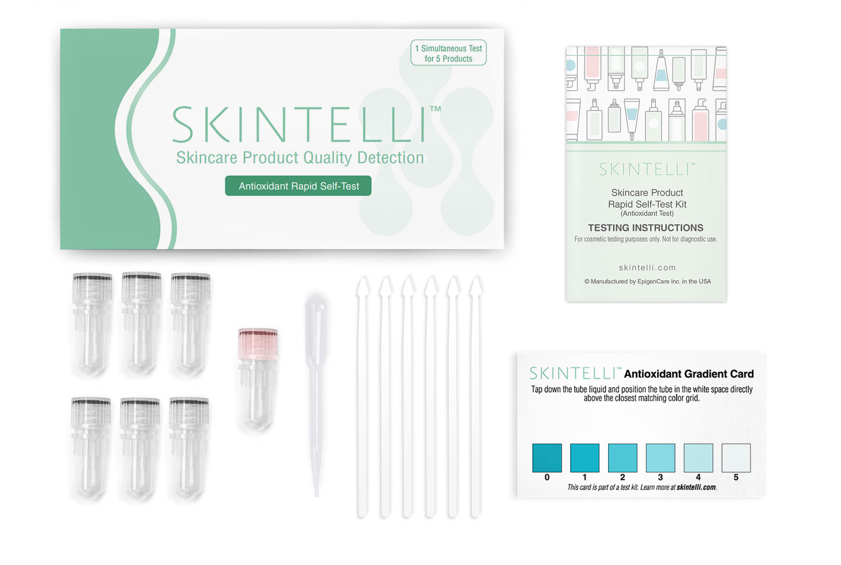 SKINTELLI Antioxidant Self-Test For Skincare Products (1 Test for 5 Products)