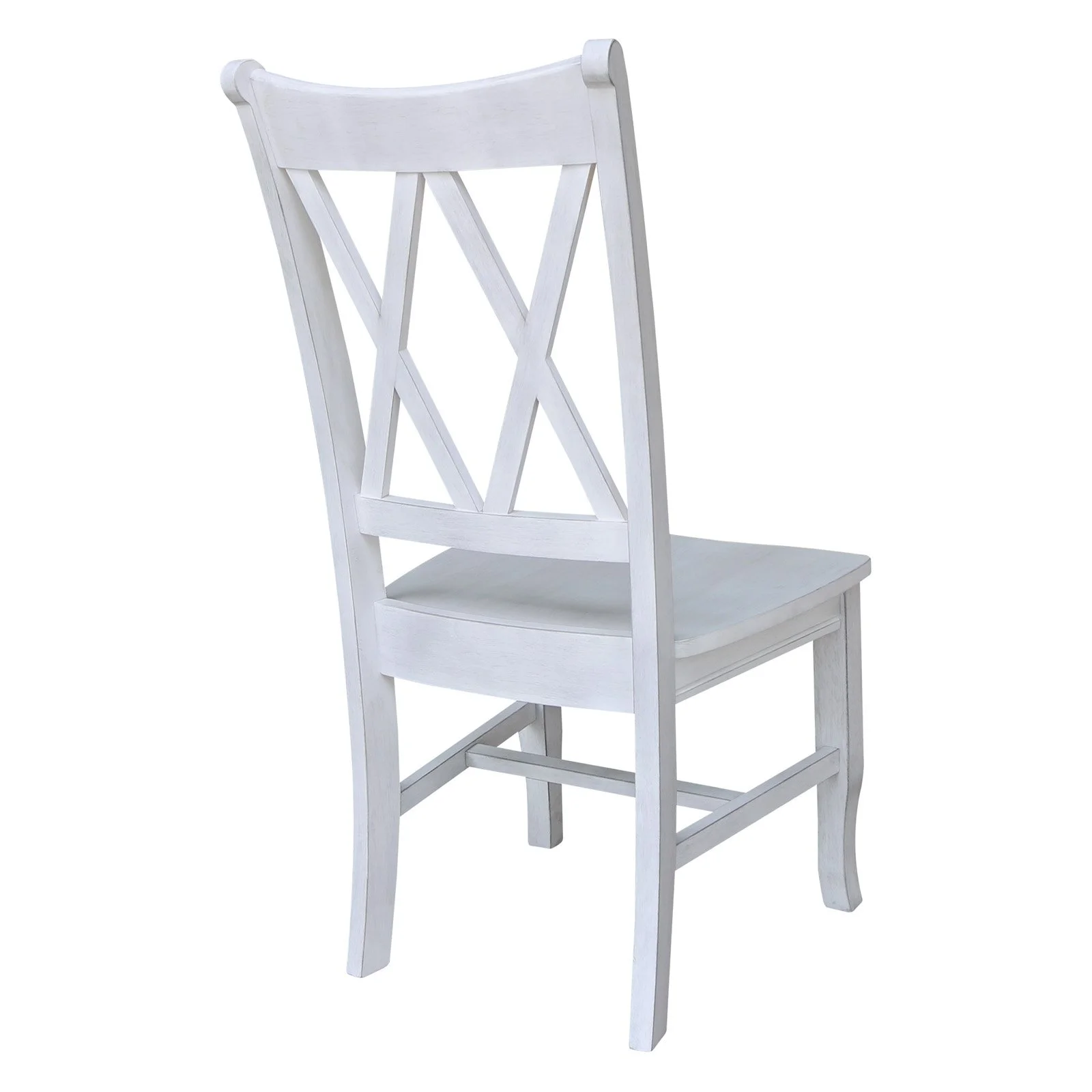 Double XX Solid Wood Chairs in White- Set of 2