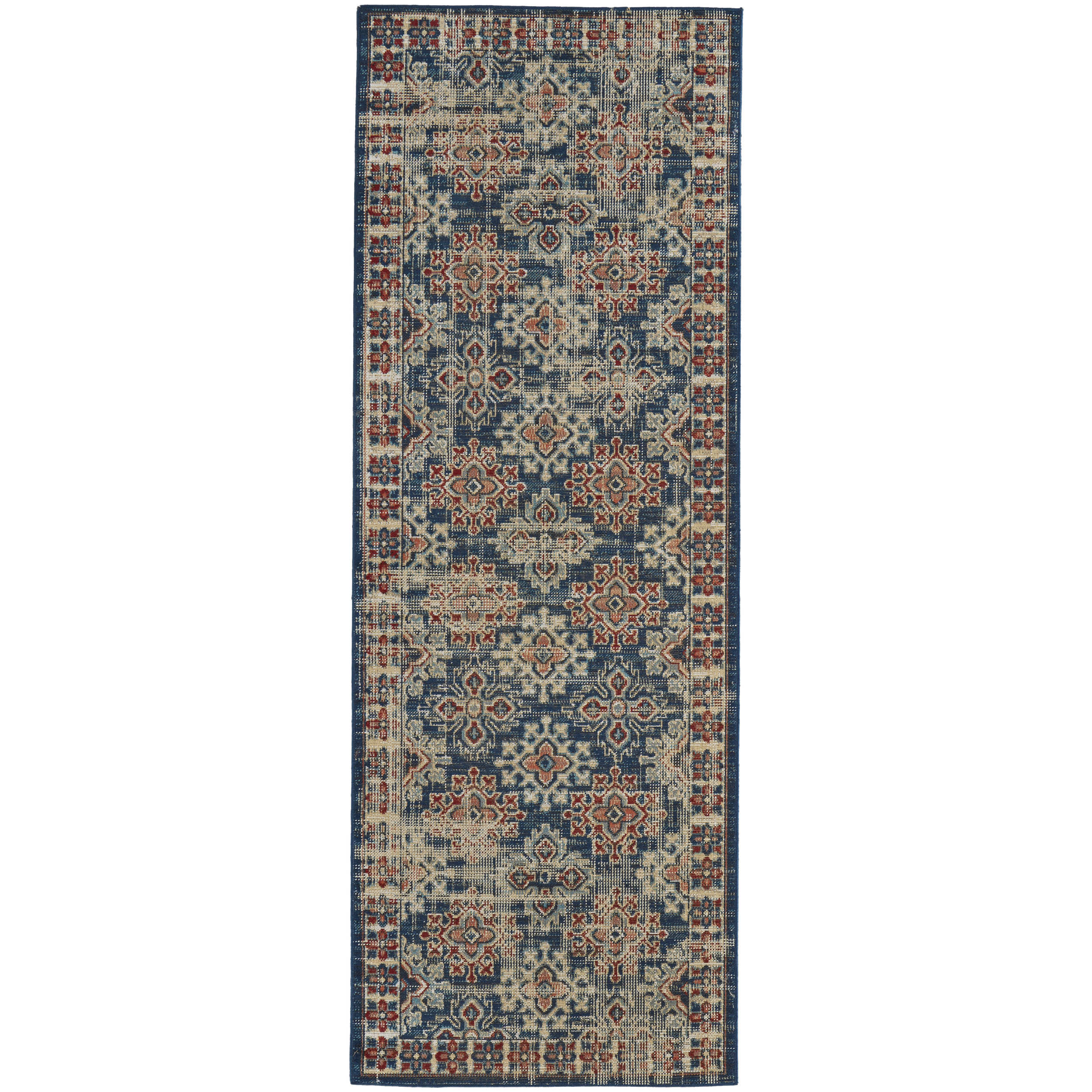 Nolan Transitional Oriental, Blue/Red/Ivory, 2'-10