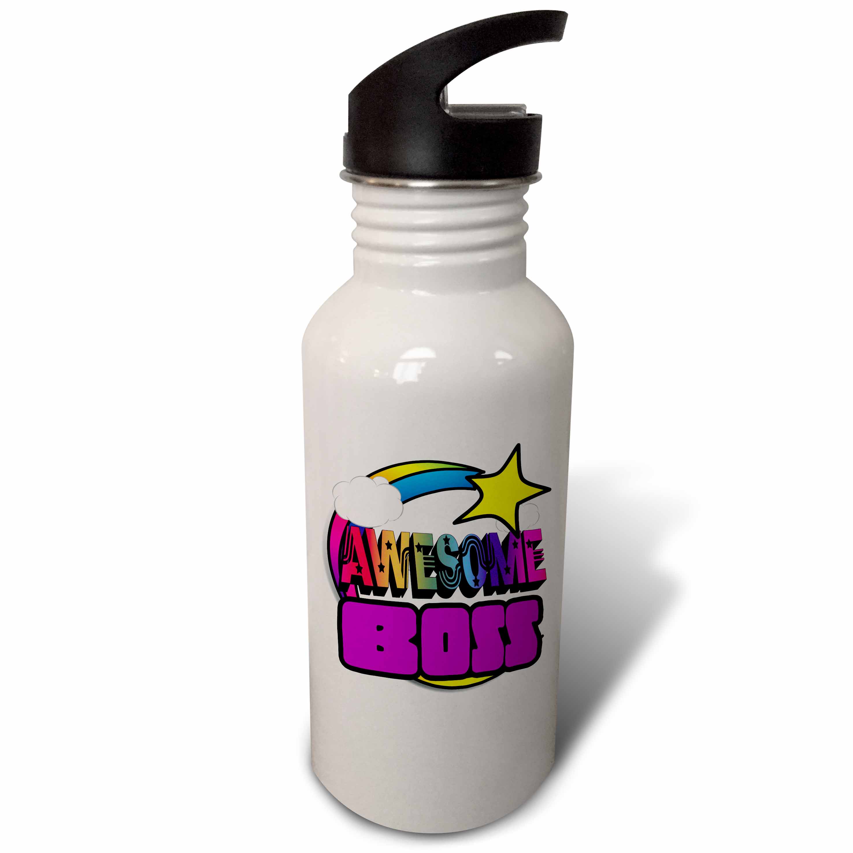 Shooting Star Rainbow Awesome Boss 21 oz Sports Water Bottle wb-201223-1