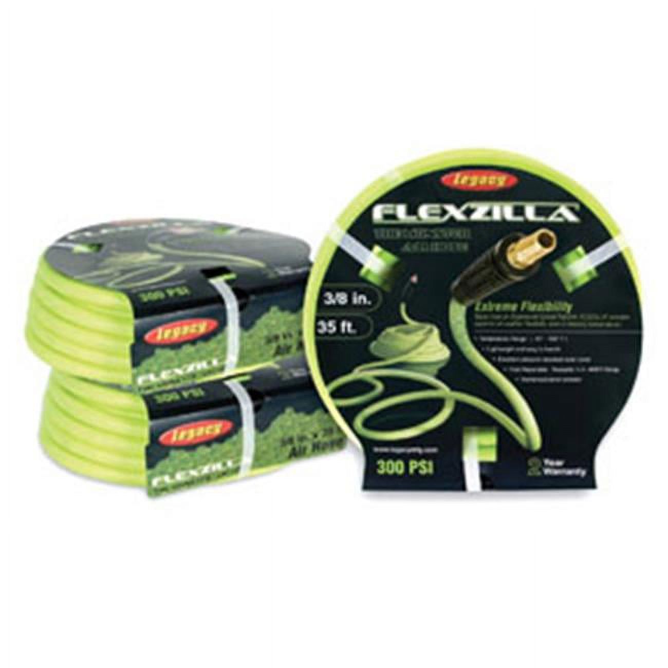 Legacy Mfg. HFZ3835YW2 Flexzilla Air Hose - Hi-Vis Safety Green - 0.38 in. x 35 ft.