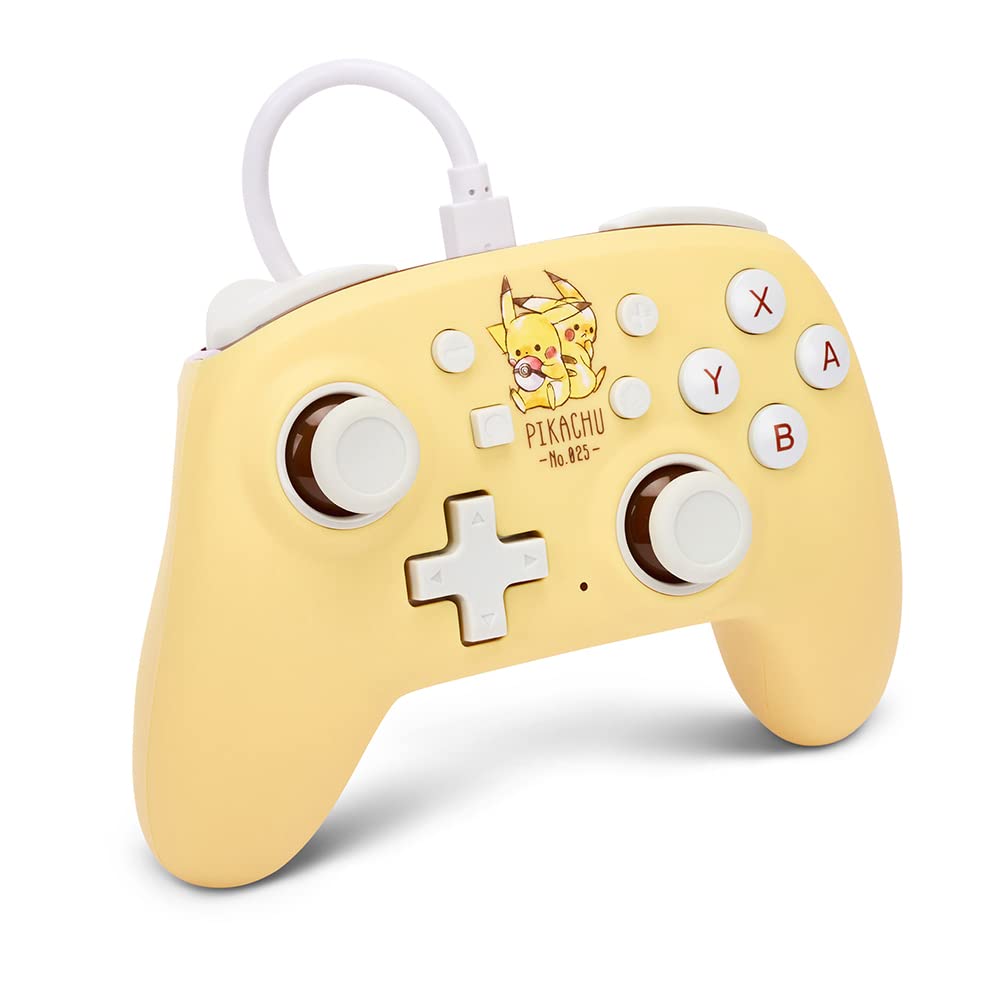 PowerA - Nano Wired Controller for Nintendo Switch - Pikachu Friends With Cleaning Manual Kit Bolt Axtion Bundle Used