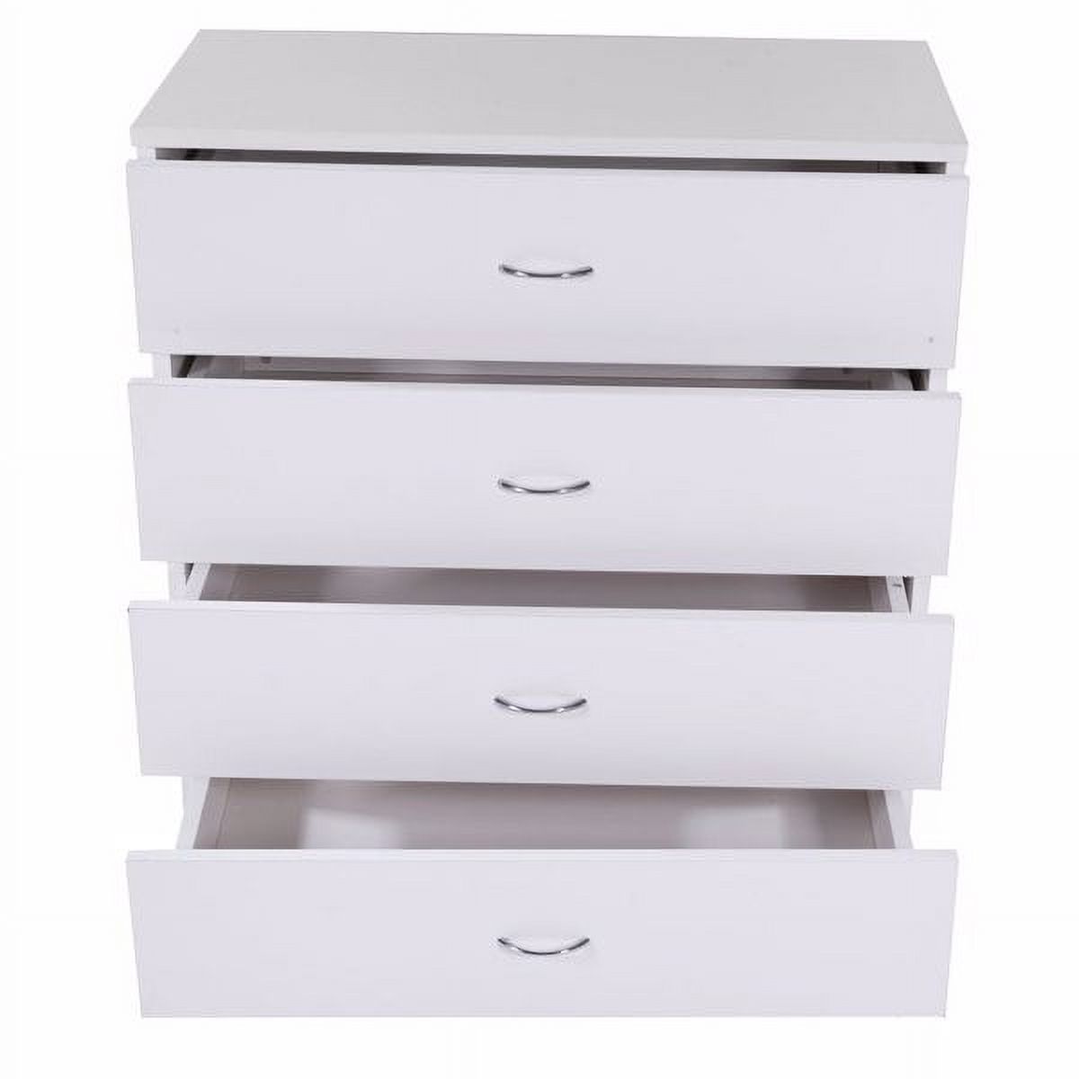 4-Drawer MDF Wood Simple Dresser, White