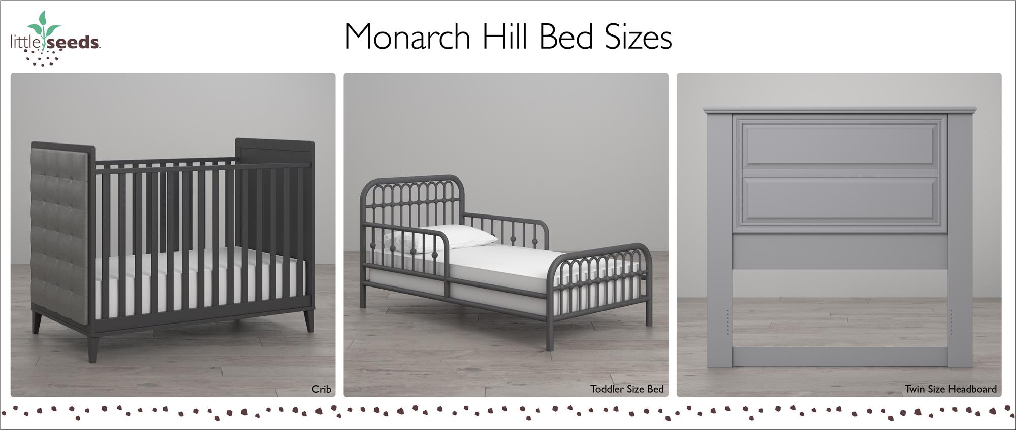 Little Seeds Monarch Hill Ivy Metal Toddler Bed, Graphite Gray
