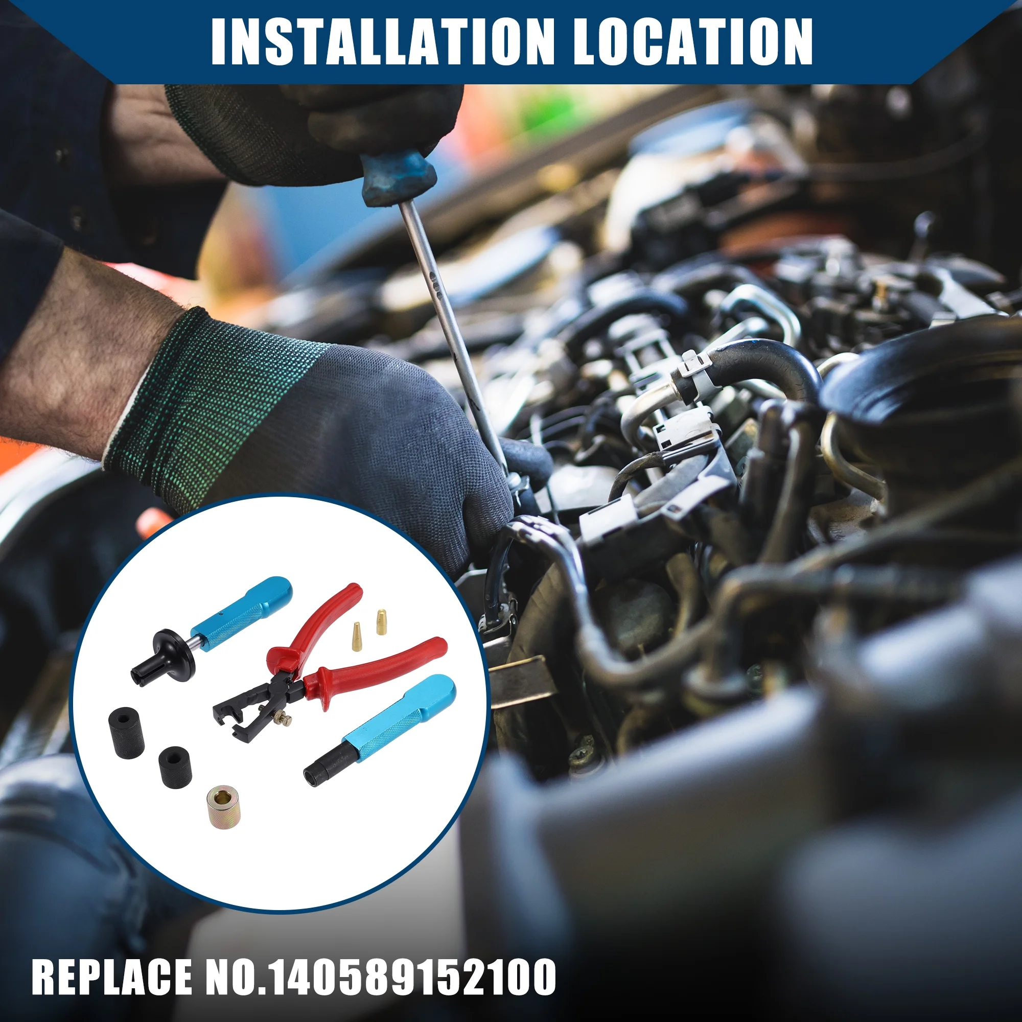 1 Set Outer Car Fuel Injector Install and Remove Tool for BMW N55 N63 S55 S63 B38 B48 Engine Blue