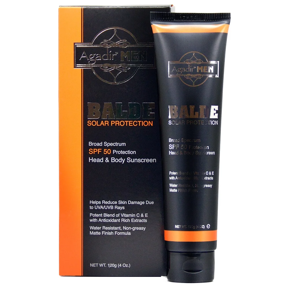 Agadir Men's Balde Solar Protection 4oz