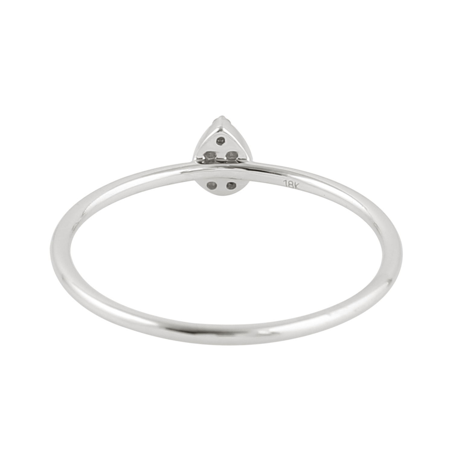 Natural Diamond Stackable Ring 18k White Gold Jewelry