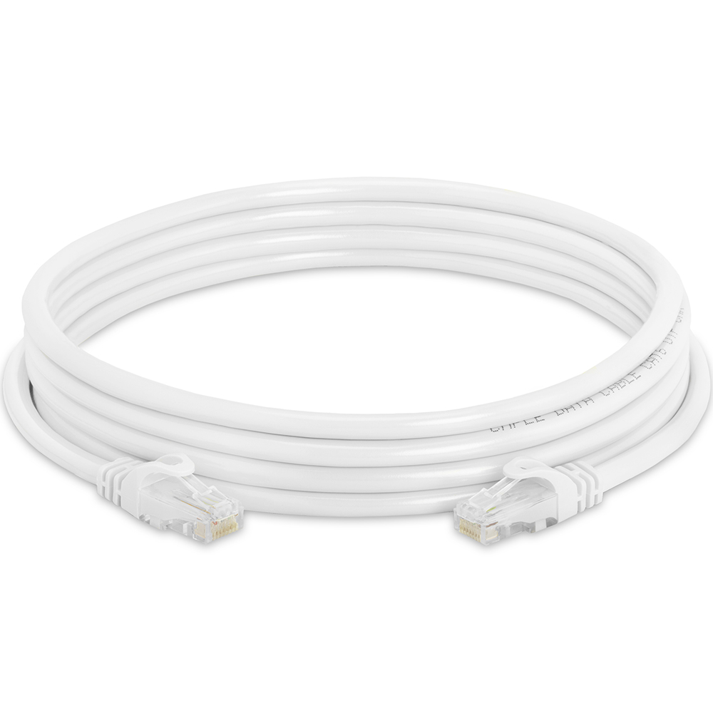 Cmple - [10 PACK] 10 Feet Cat6 Ethernet Cable, 10Gbps - 550Mhz Patch Cable, Cat6 Cable, Internet Network Cord, UTP Computer LAN Cable with RJ45 Connectors, Cat 6 Wire - White