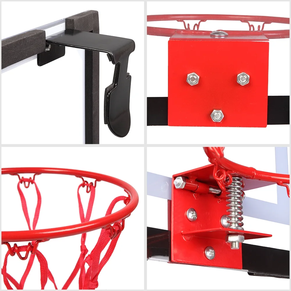 Ktaxon Clear Miniature Basketball Backboard Wall-Mount Hoops and Goals with Ball and Pump (Needle is contained into the air pump)