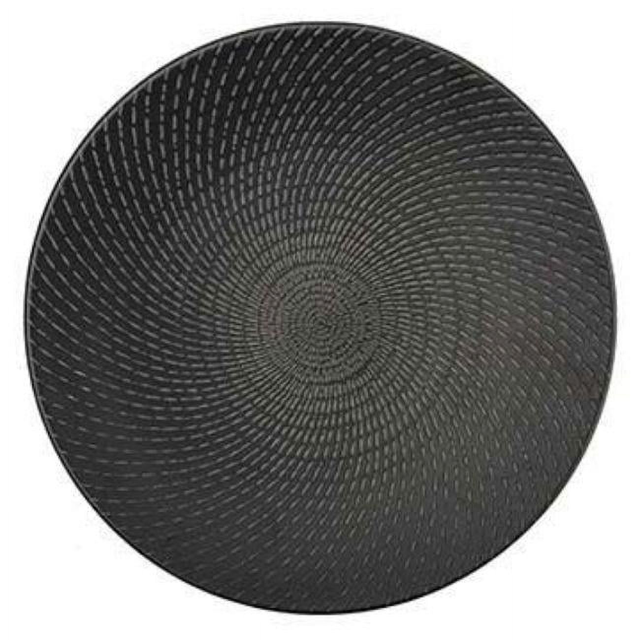 8.125 in. Urban Black Porcelain Coupe Plate
