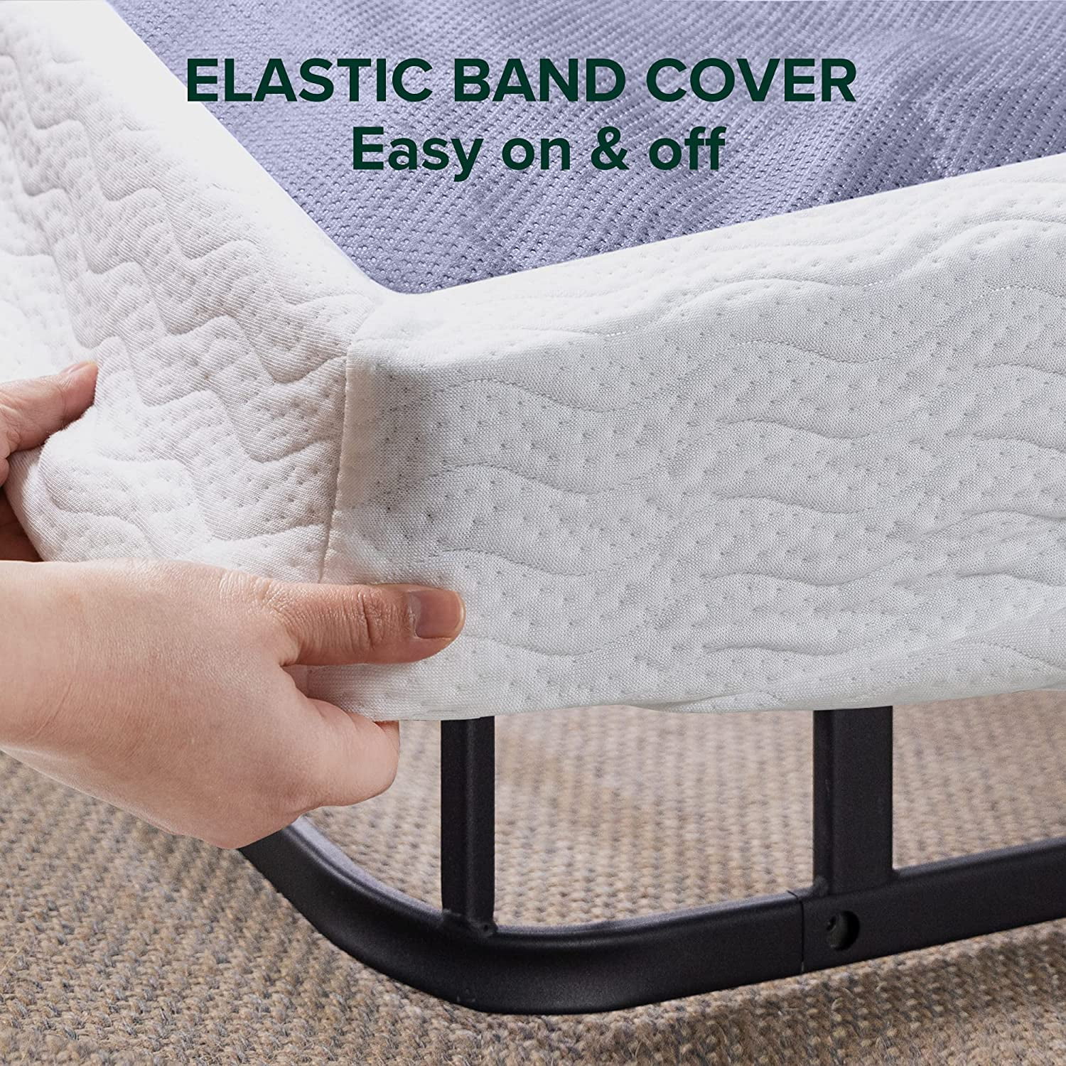 QCAI 7 Inch Metal Smart Box Spring / Mattress Foundation / Strong Metal Frame / Easy Assembly, Queen